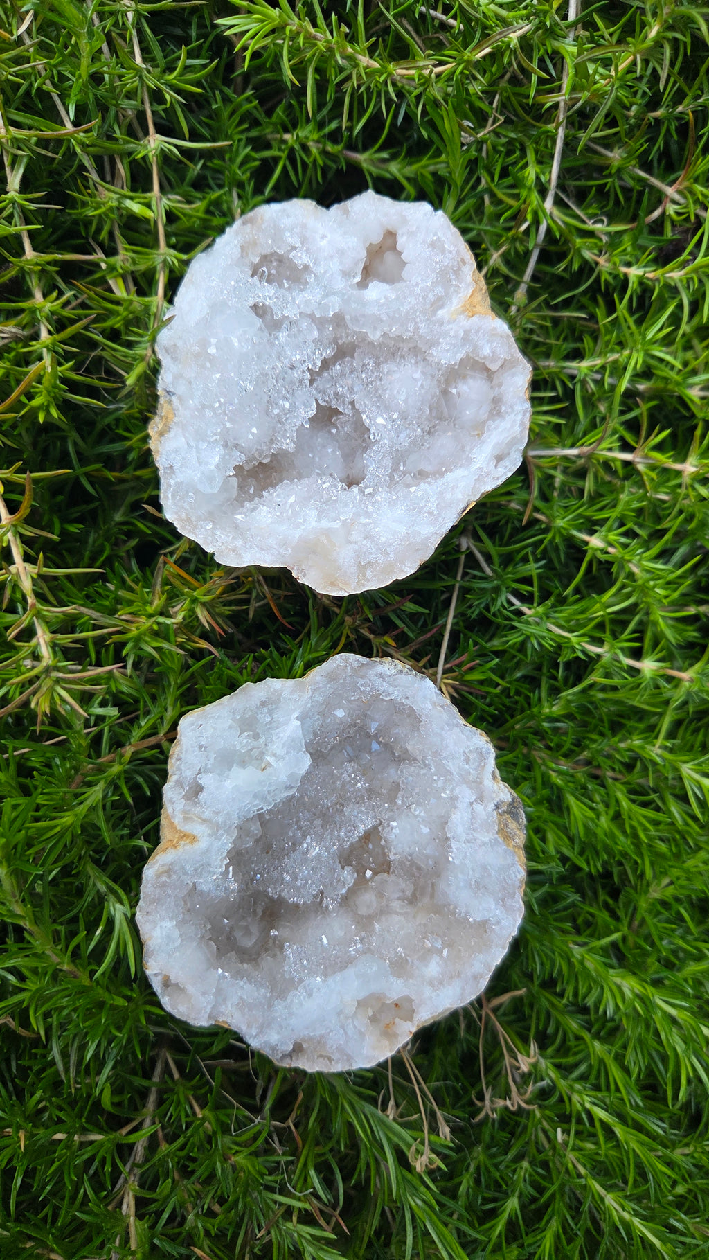 Bergkristal geode set