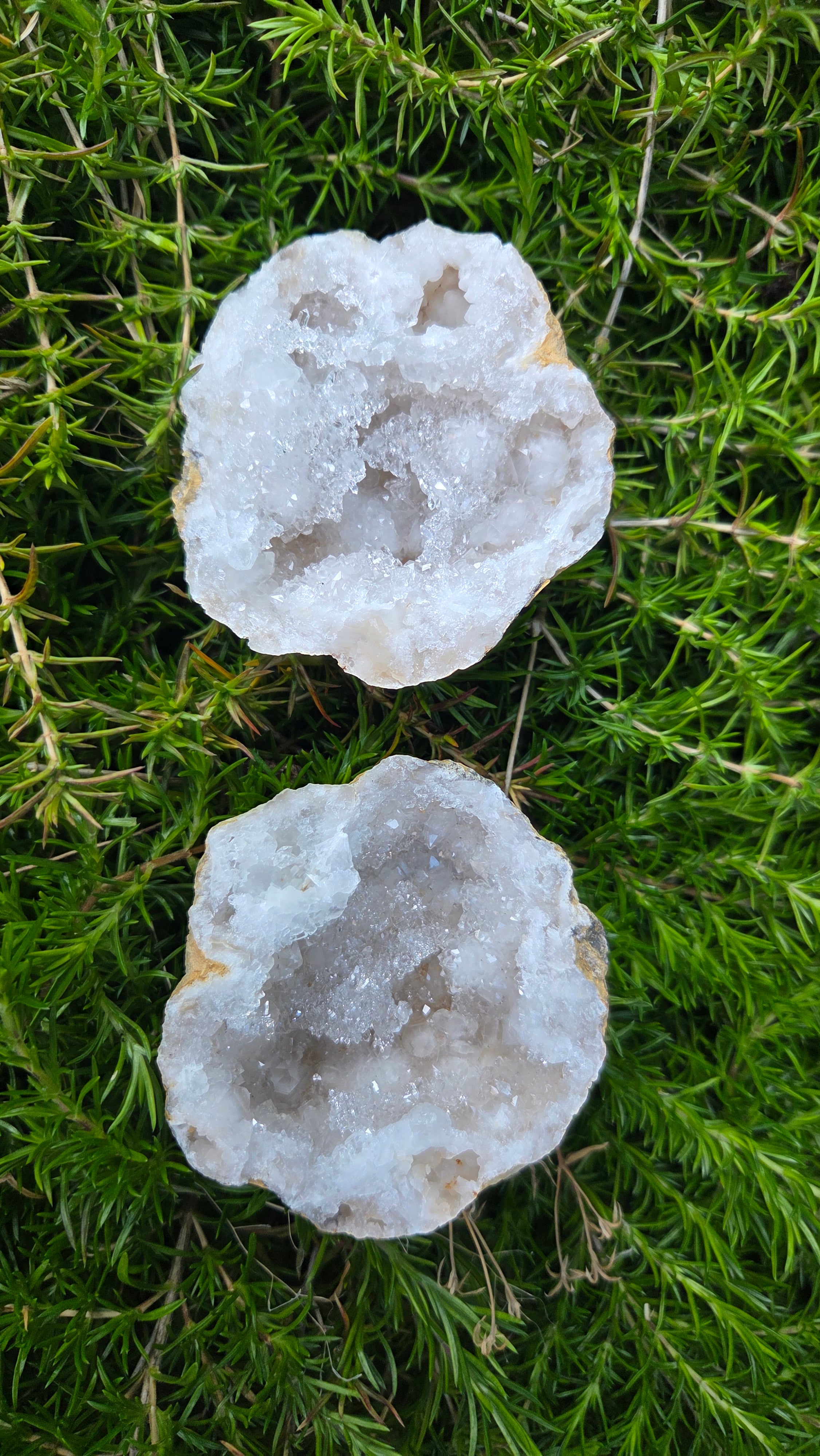 Bergkristal geode set