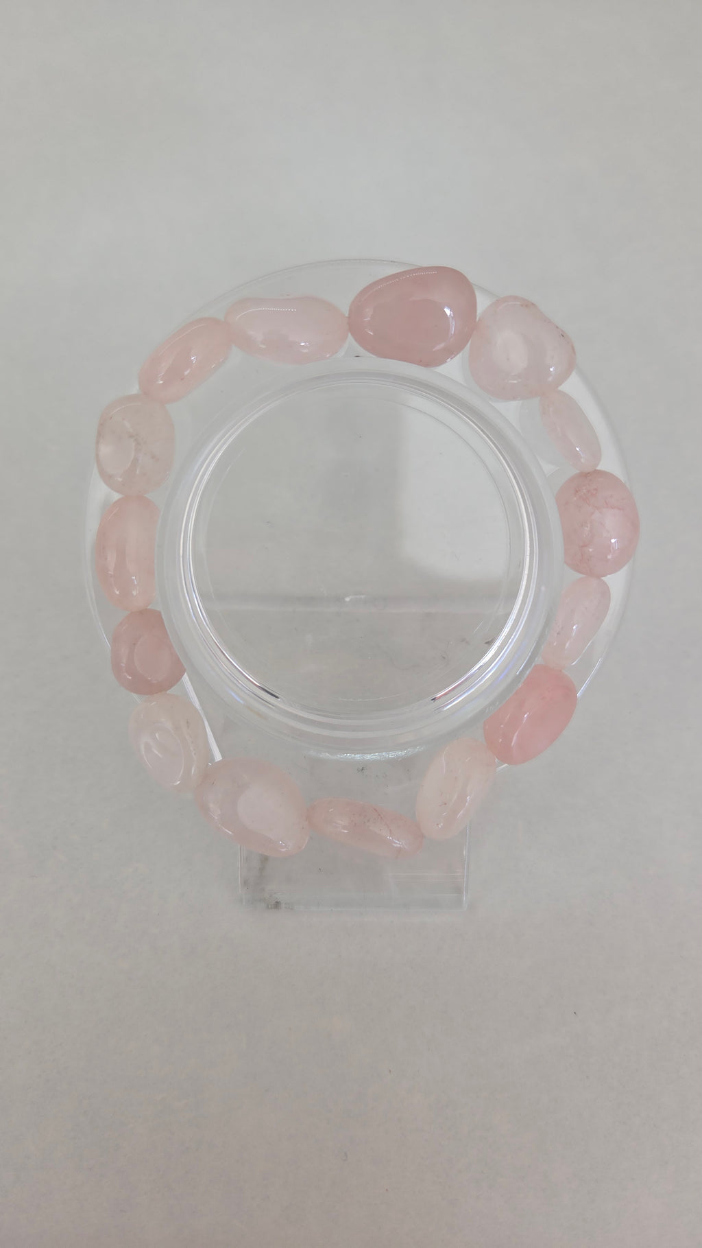 Rozenkwarts trommelsteen armband