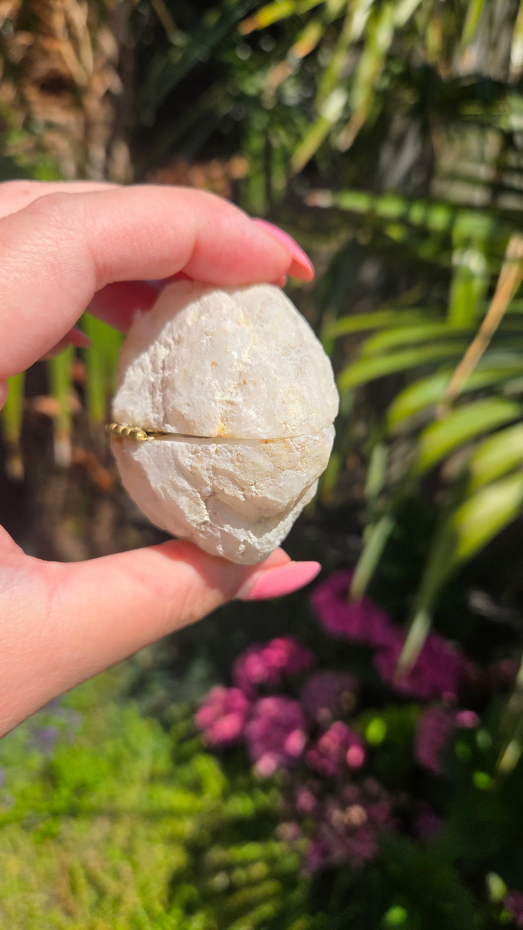 Bergkristal geode doosje