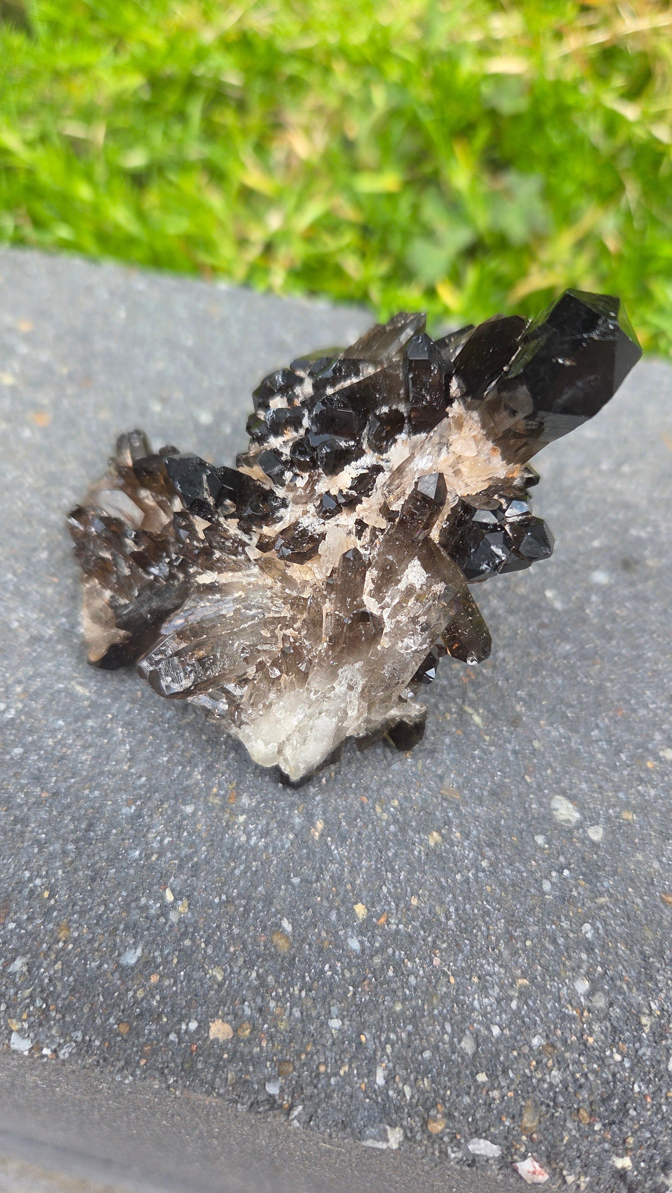 Unieke rookkwarts cluster