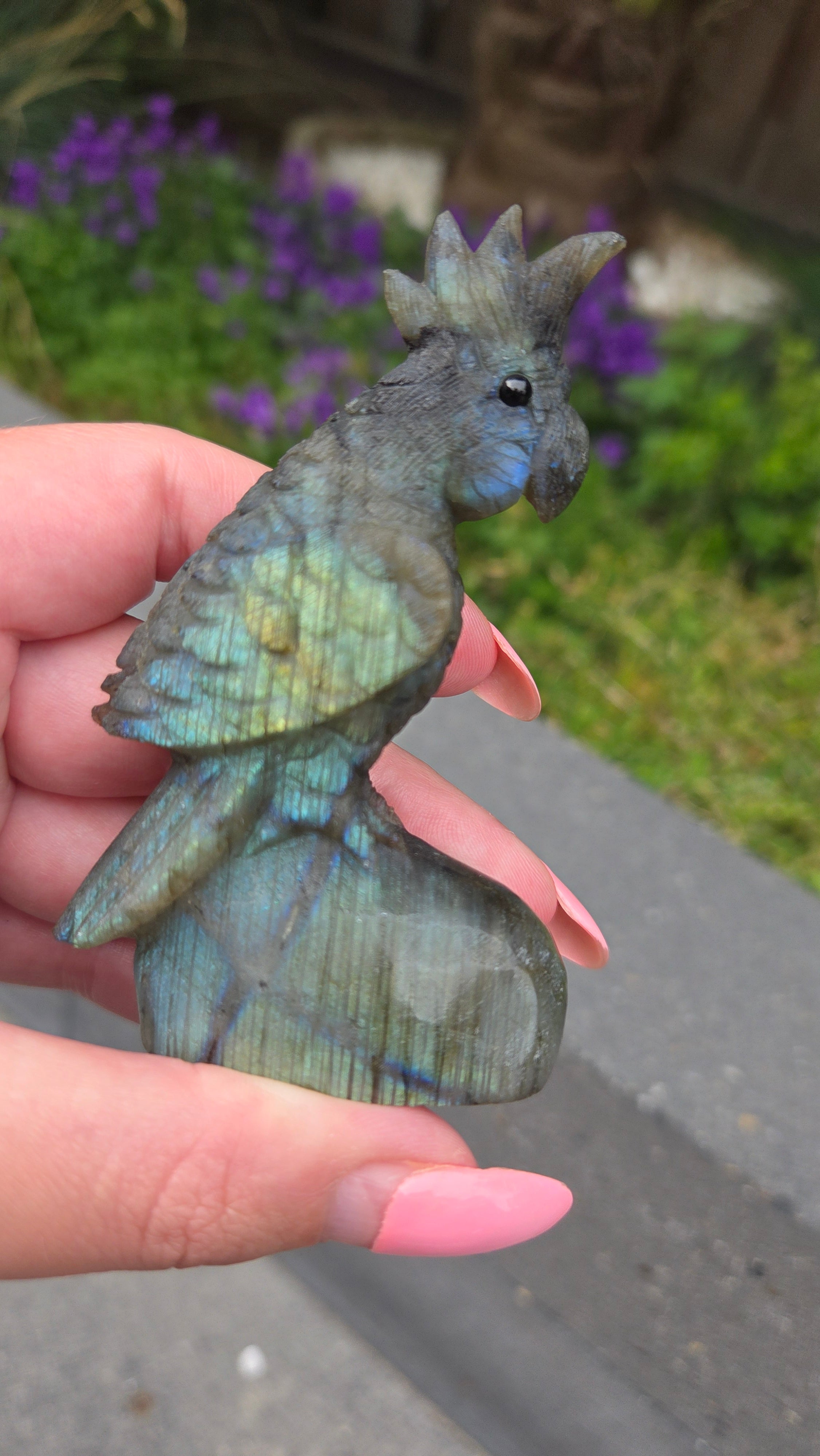 Unieke labradoriet carving
