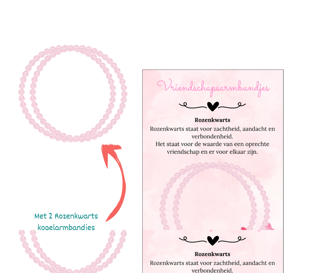 Vriendschapsarmband rozenkwarts