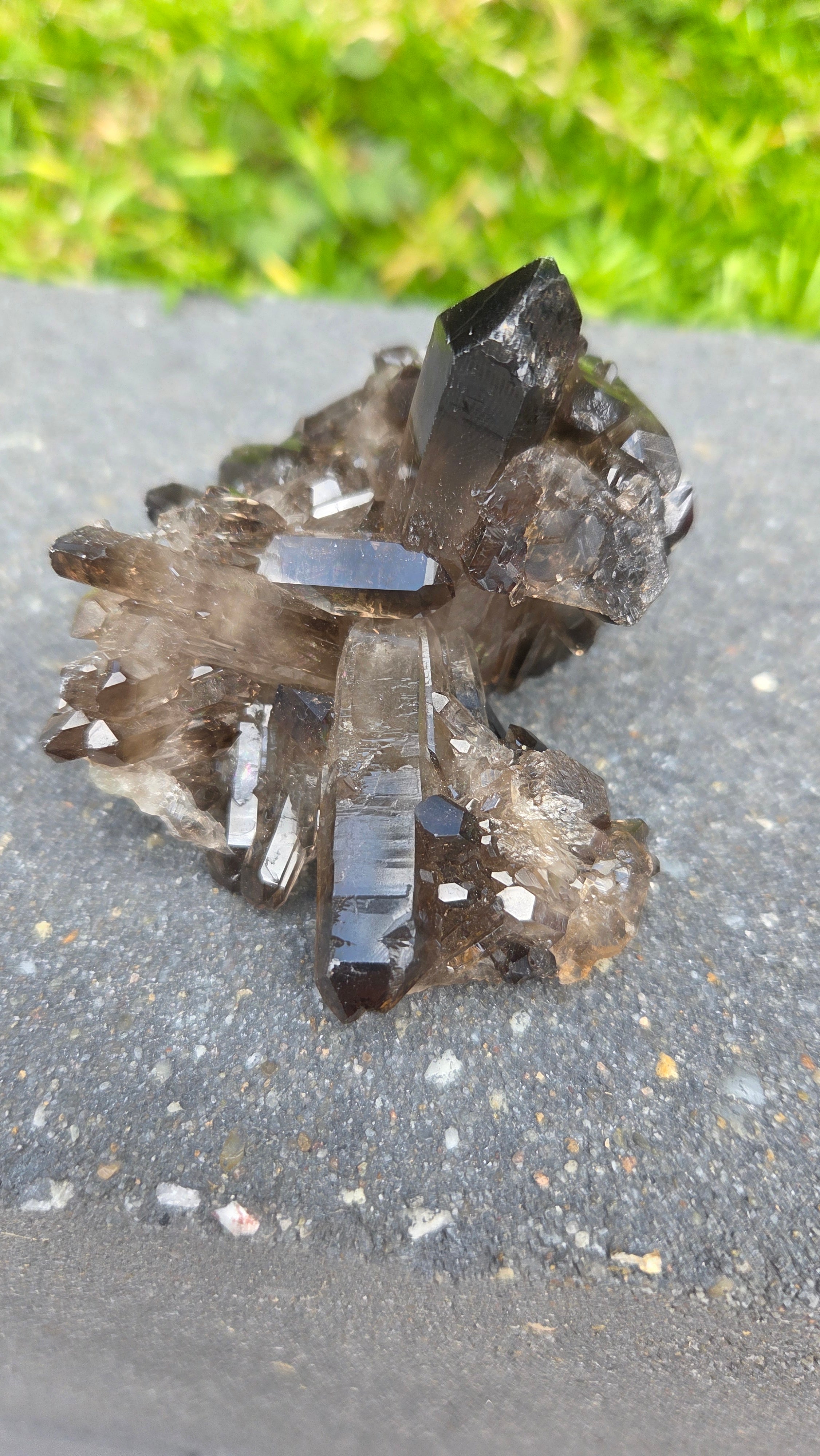 Unieke rookkwarts cluster