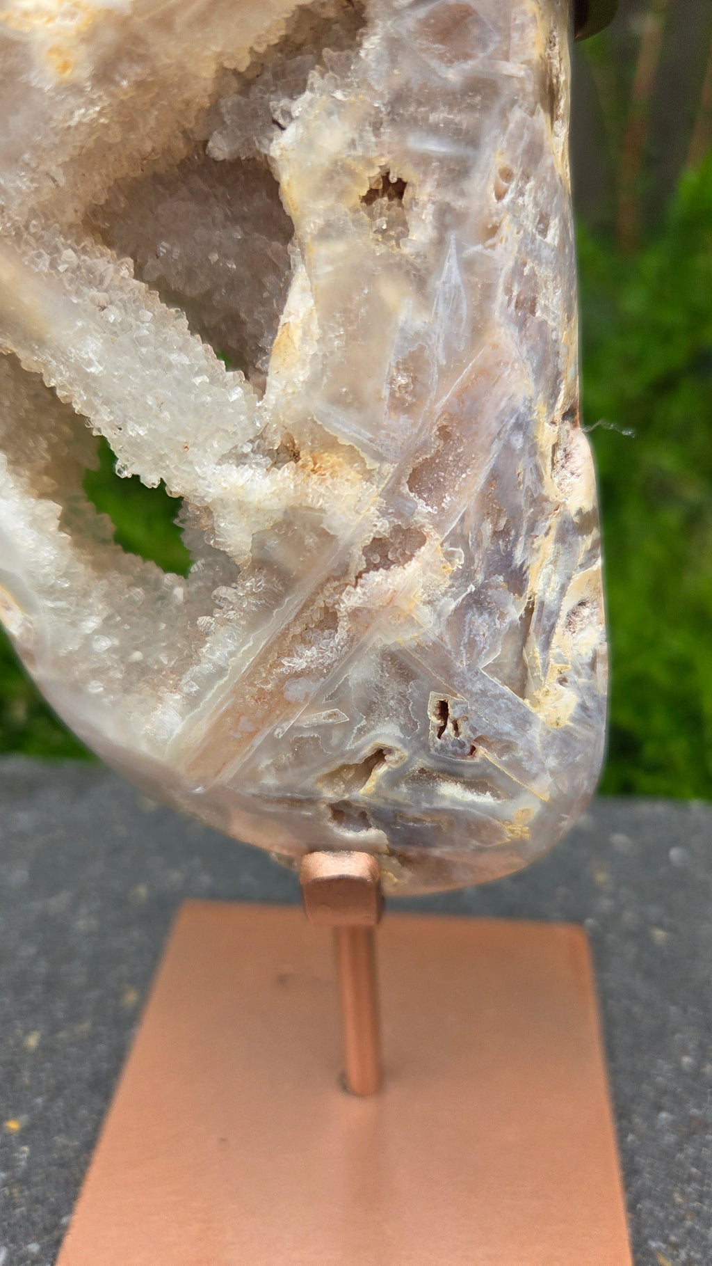 Unieke roze amethist slab