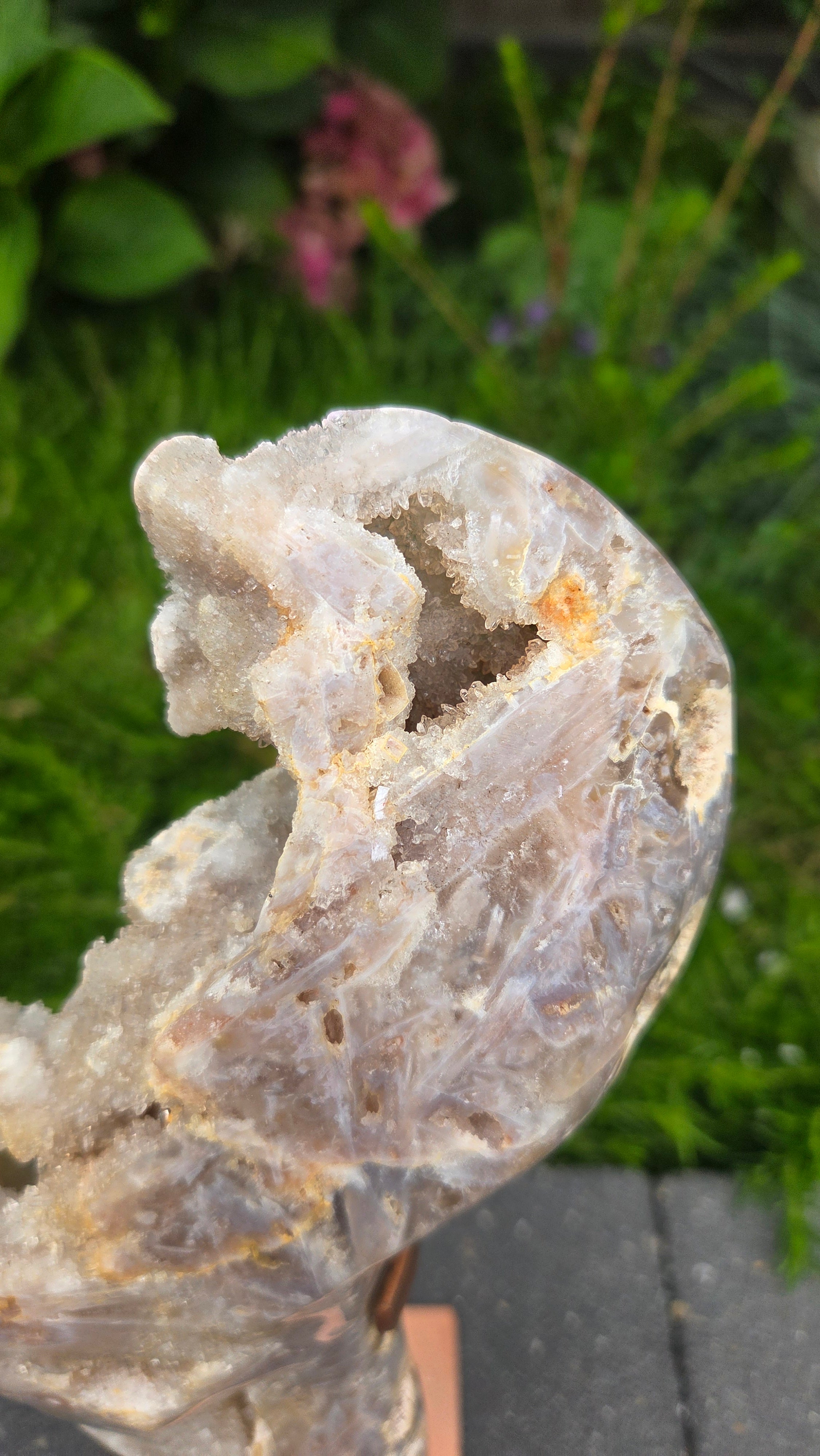Unieke roze amethist slab