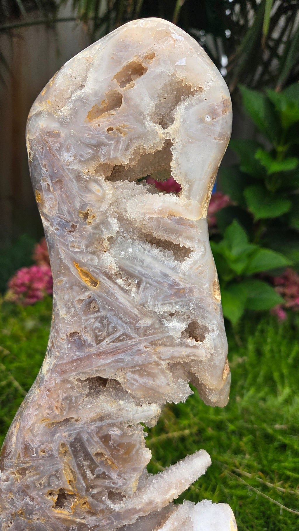 Unieke roze amethist slab