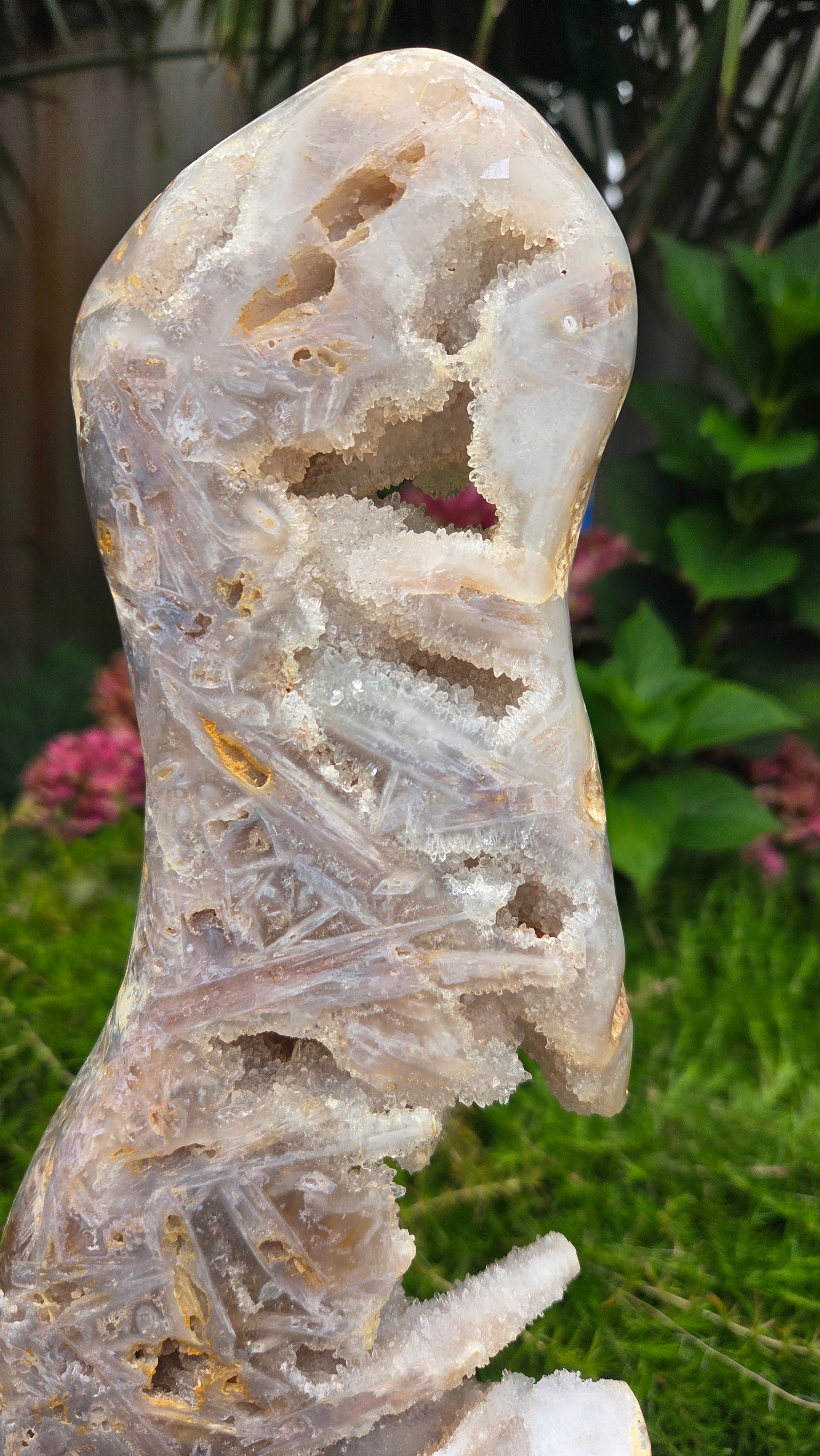 Unieke roze amethist slab