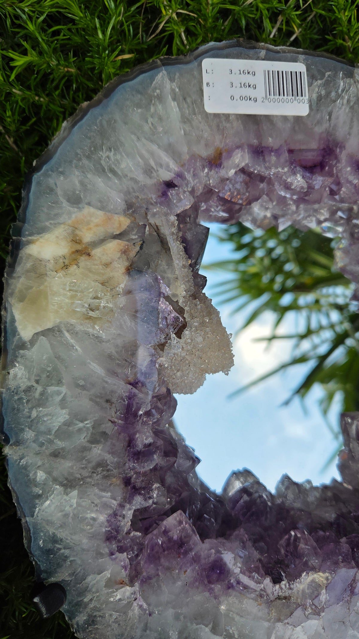 Amethist wandspiegel
