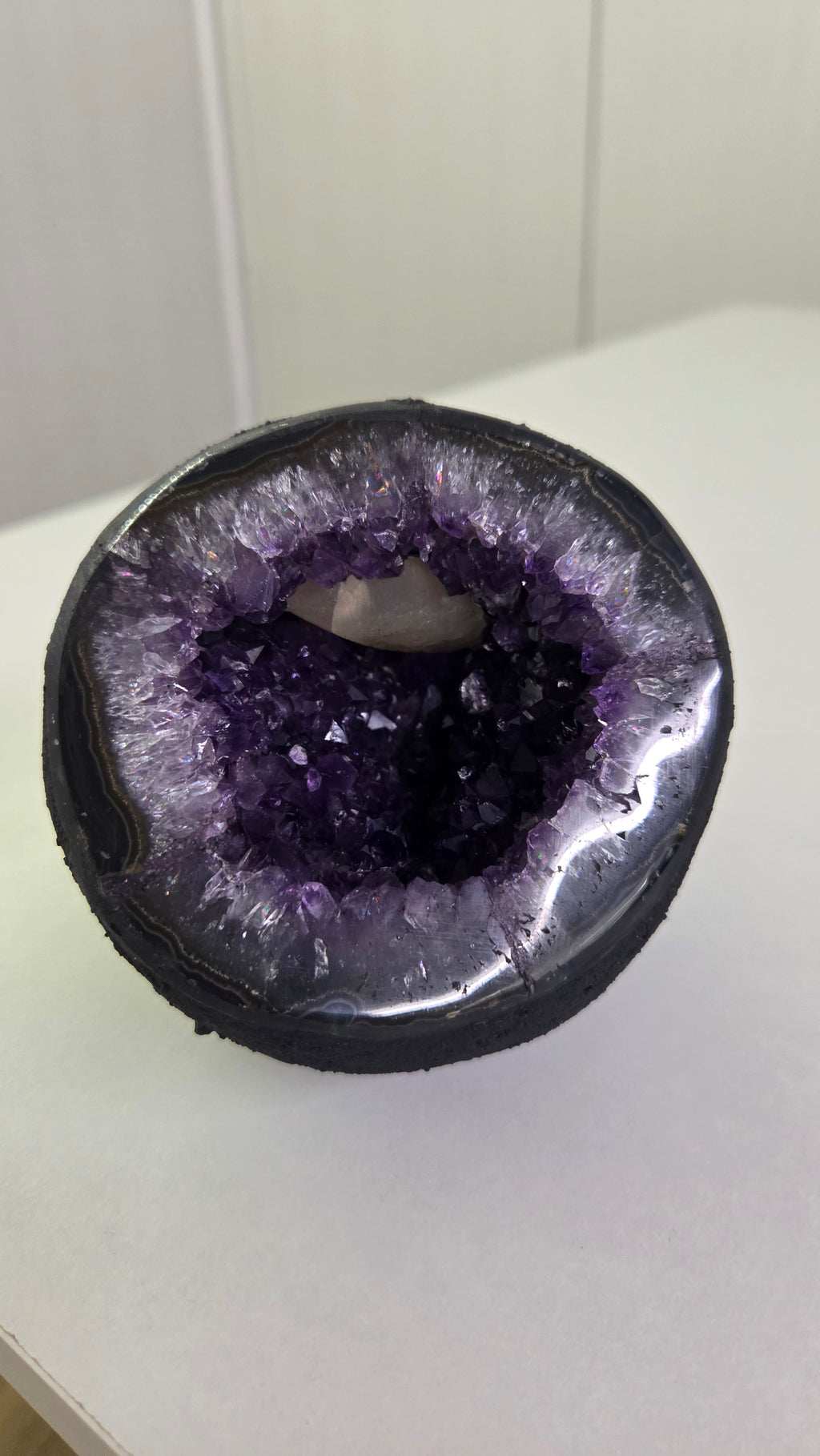 Uruguay Amethist met calciet uniek