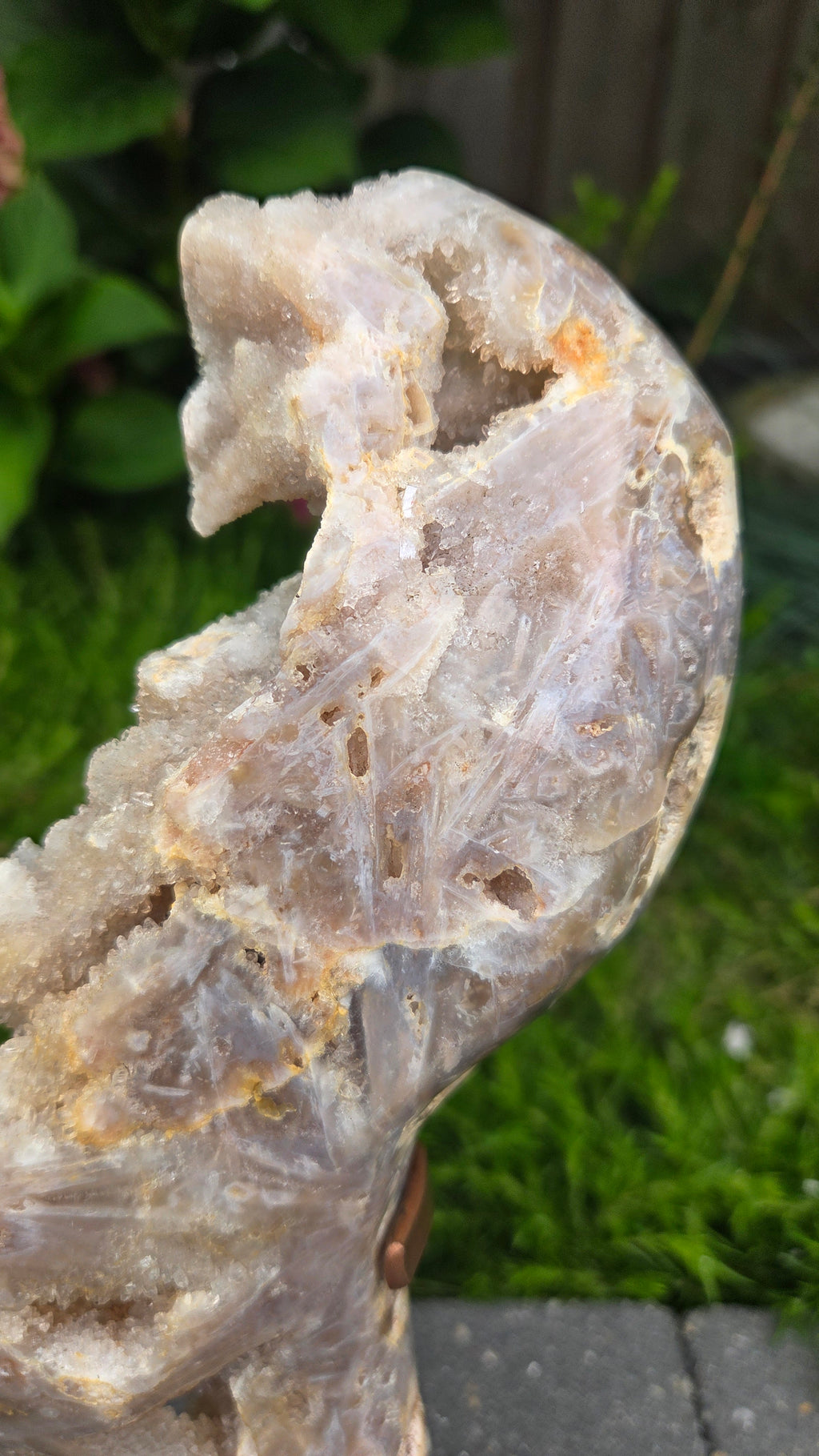 Unieke roze amethist slab
