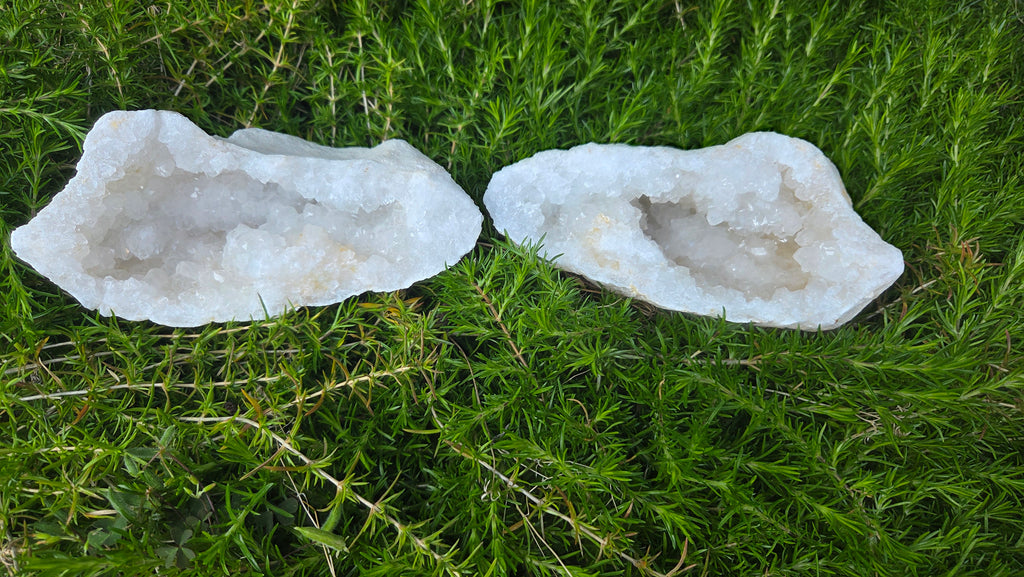 Bergkristal geode set