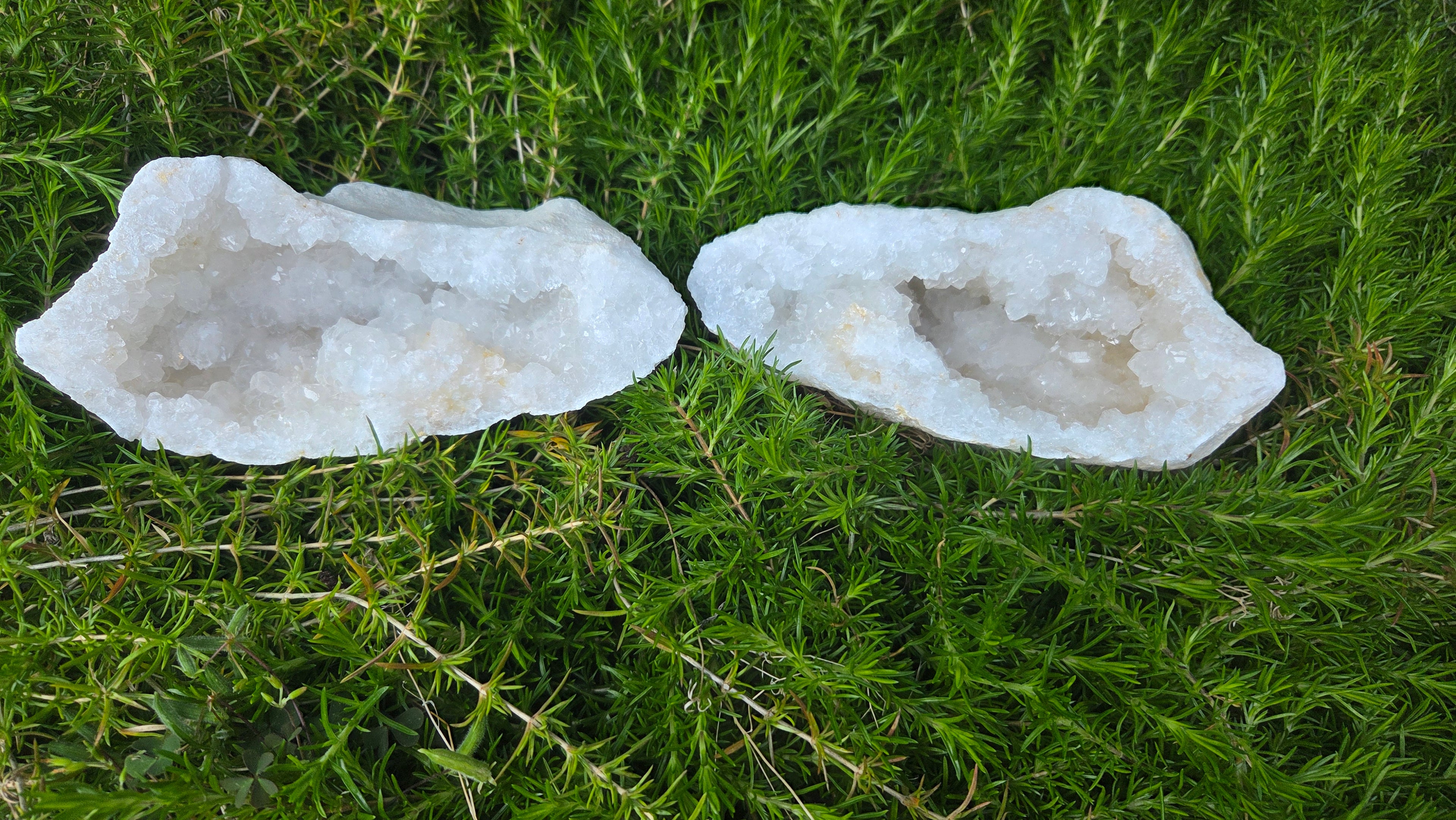 Bergkristal geode set