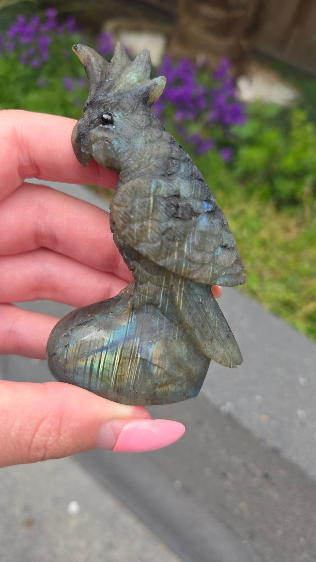 Unieke labradoriet carving