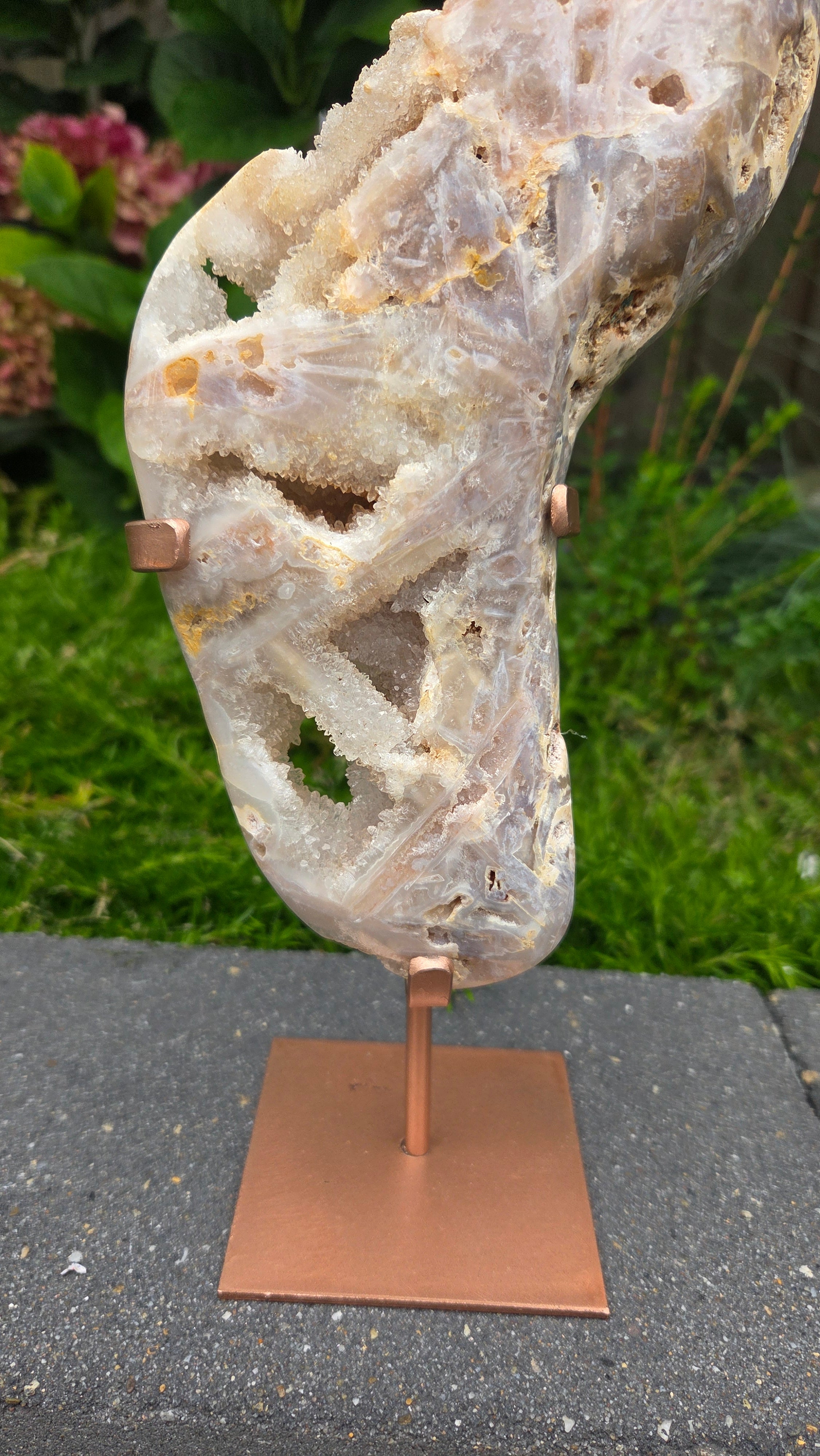 Unieke roze amethist slab