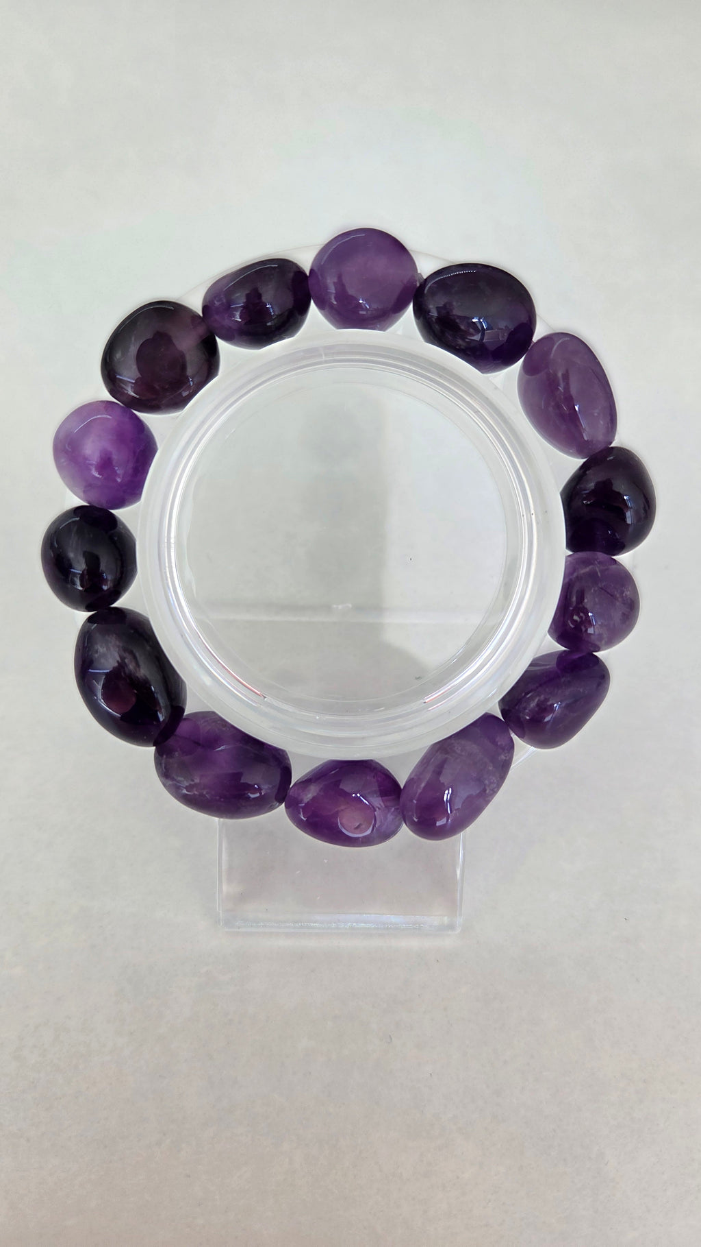Amethist trommelsteen armband