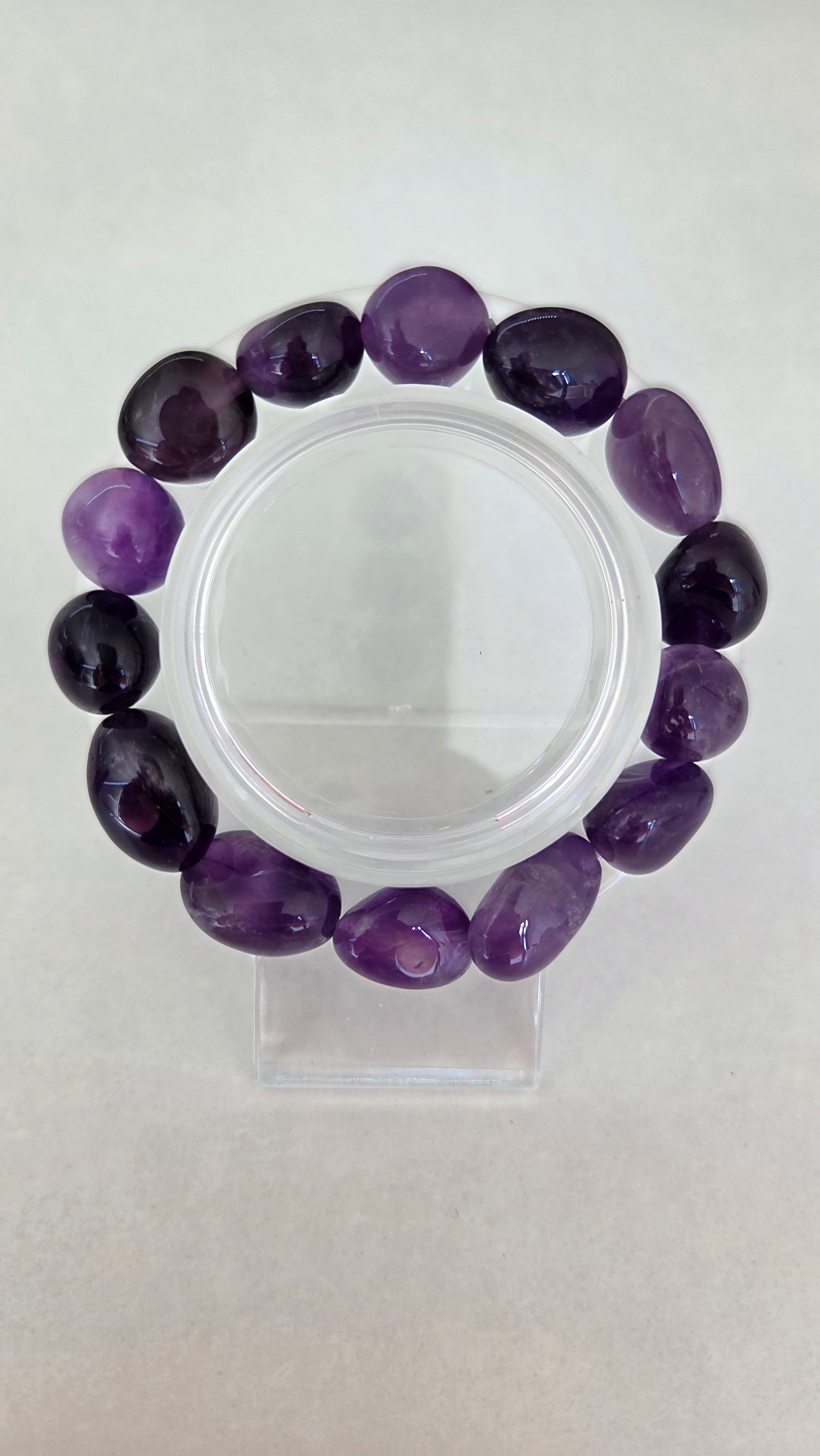 Amethist trommelsteen armband