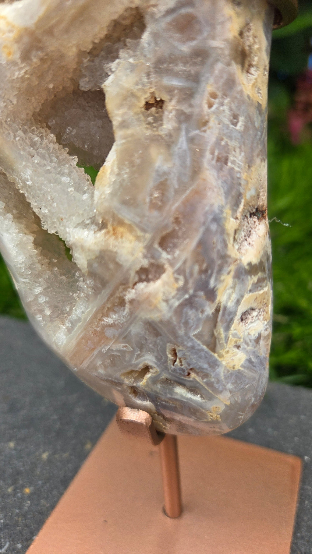Unieke roze amethist slab
