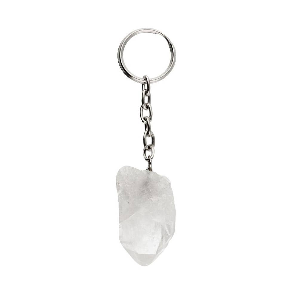 Bergkristal sleutelhanger