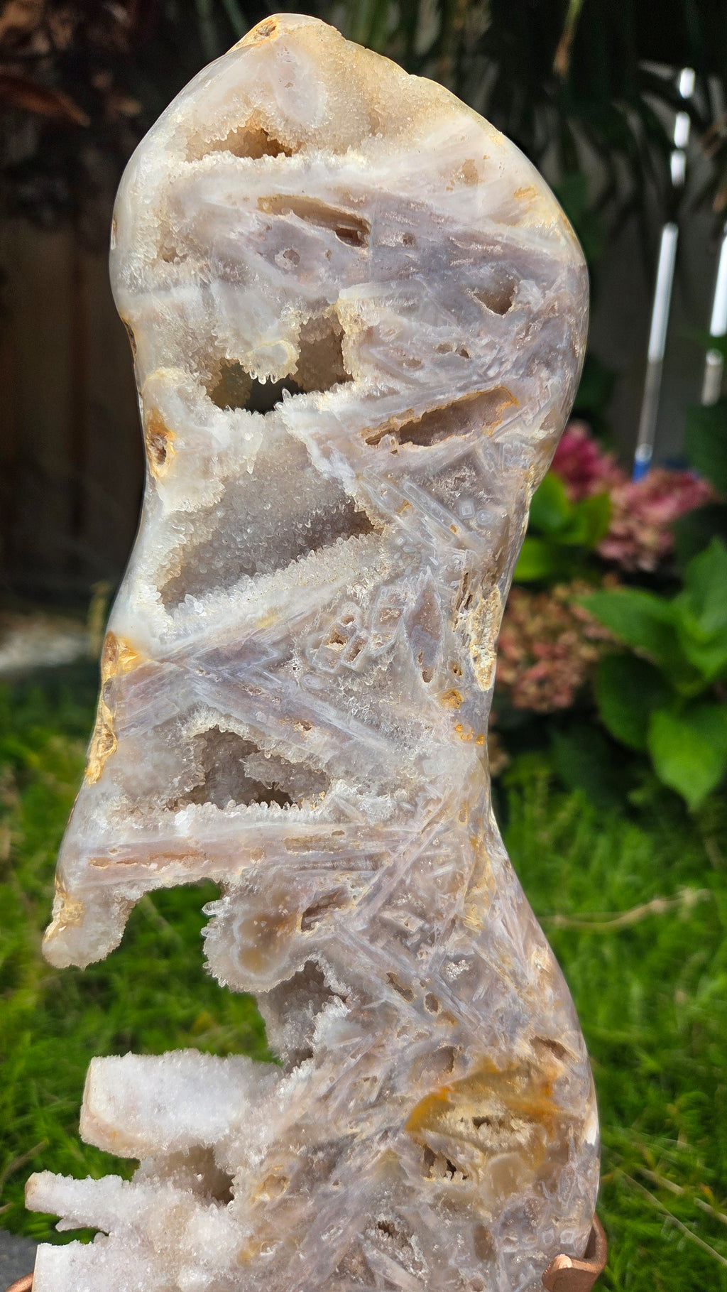 Unieke roze amethist slab