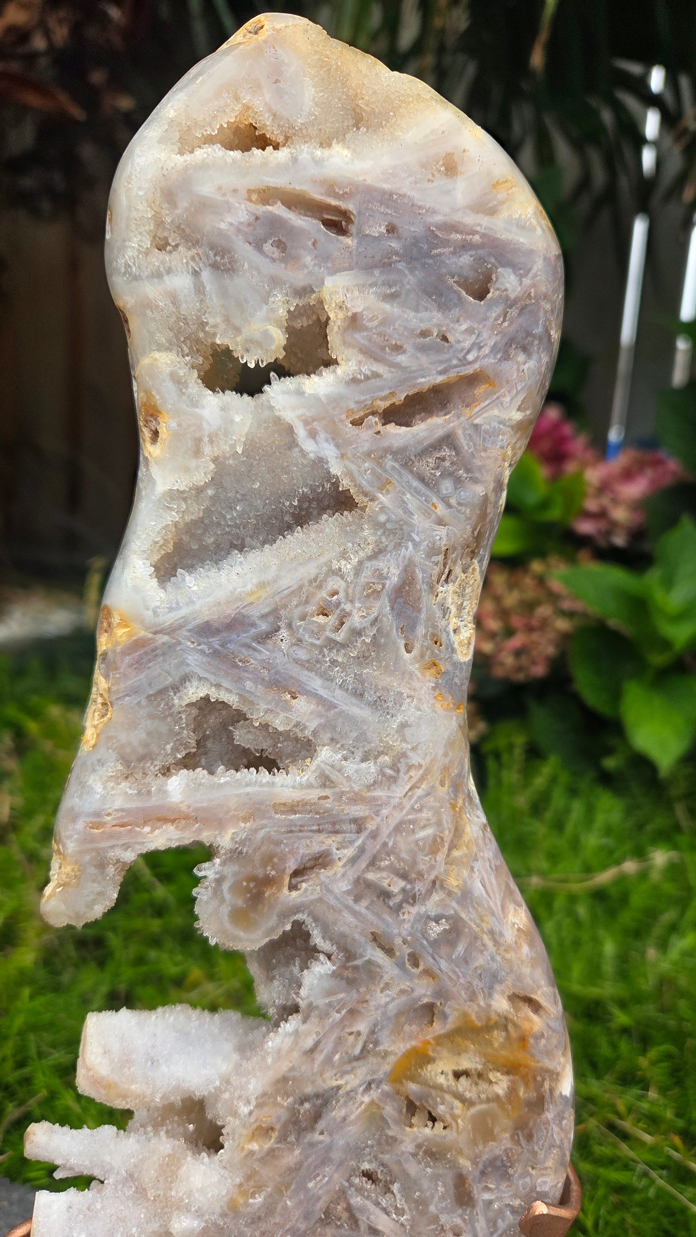 Unieke roze amethist slab