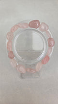 Rozenkwarts trommelsteen armband