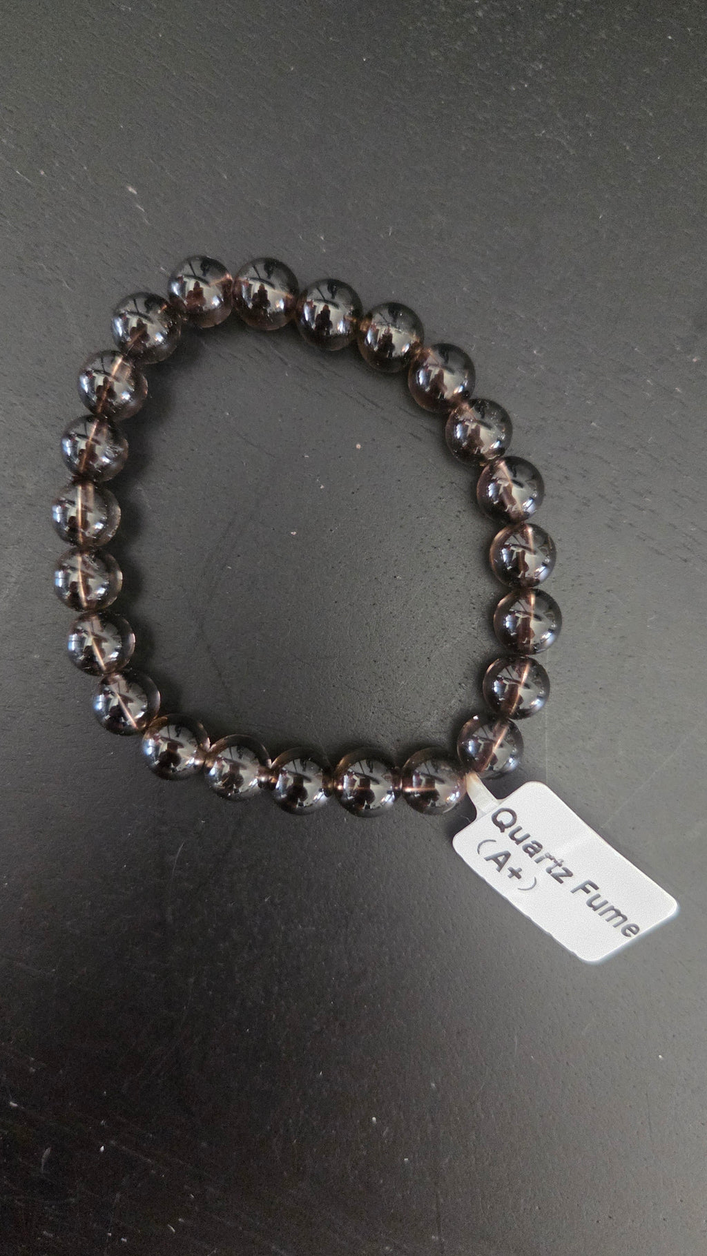 Armband van natuurlijke rookkwarts 'A' 8 mm