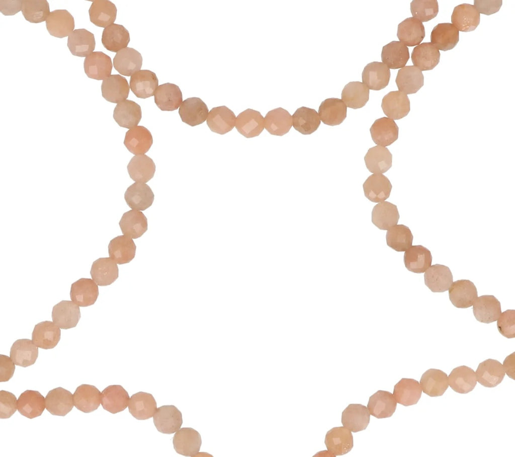 Roze Maansteen Facetarmband | 4 mm