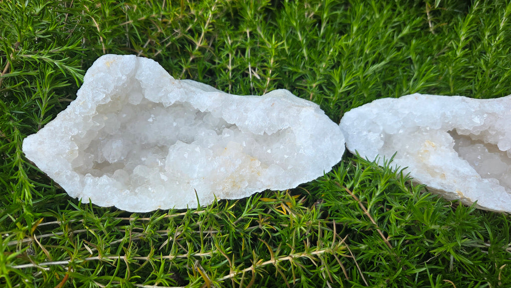 Bergkristal geode set