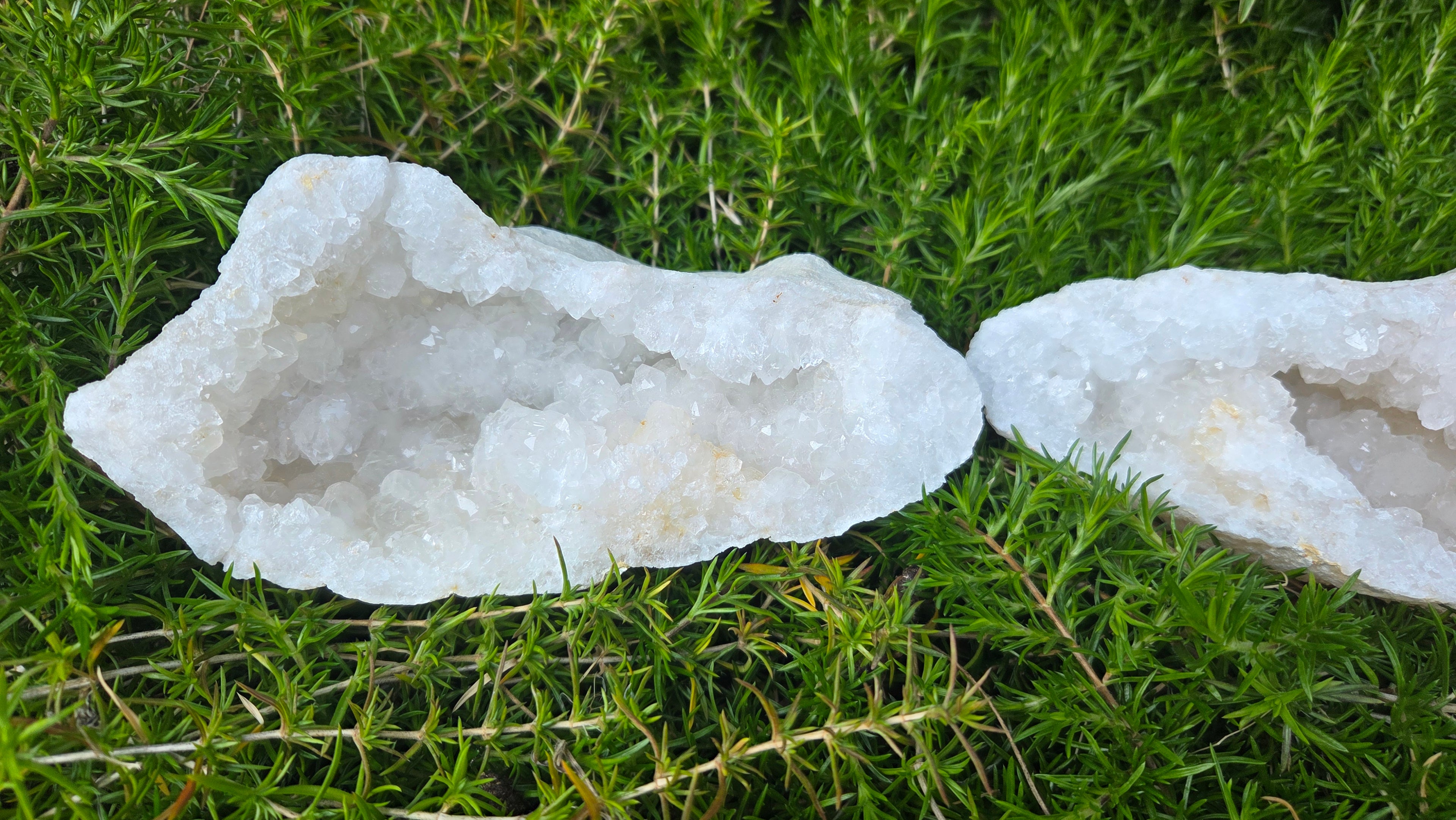 Bergkristal geode set