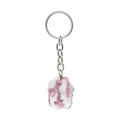 Roze toermalijn sleutelhanger