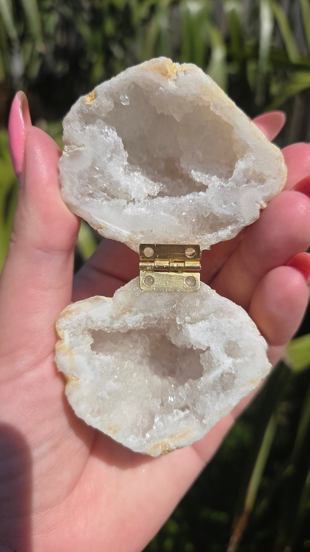 Bergkristal geode doosje