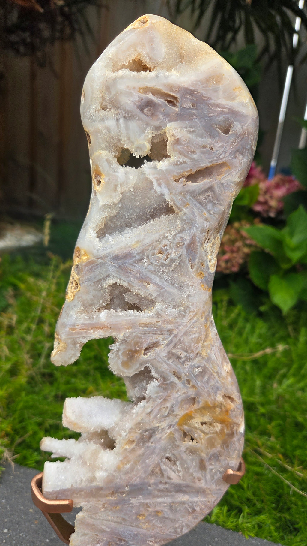 Unieke roze amethist slab