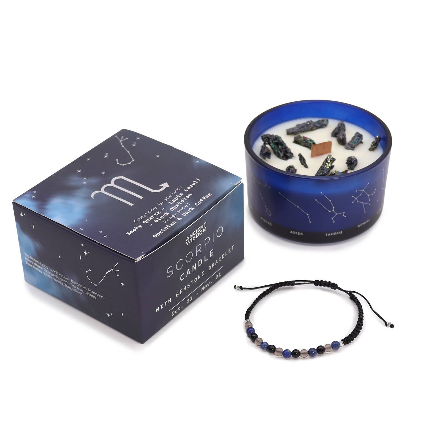 Geurkaars Schorpioen + armband