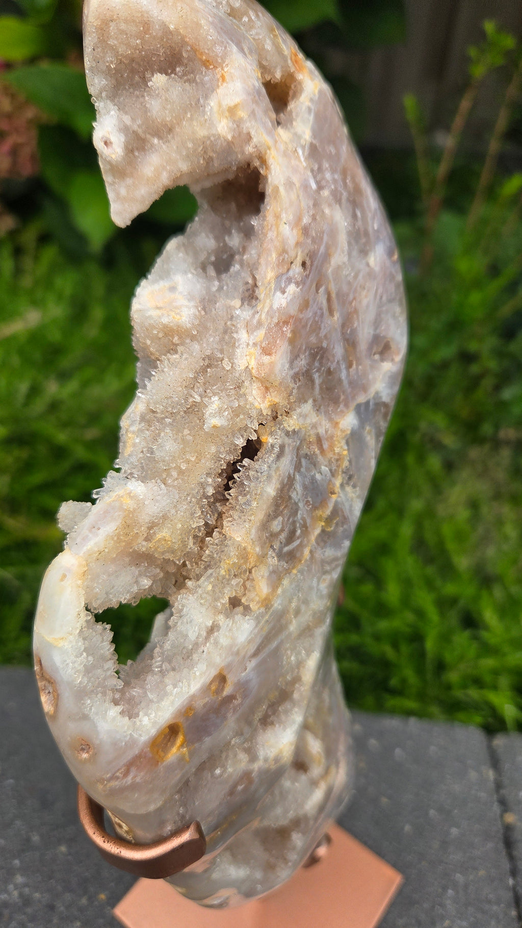 Unieke roze amethist slab