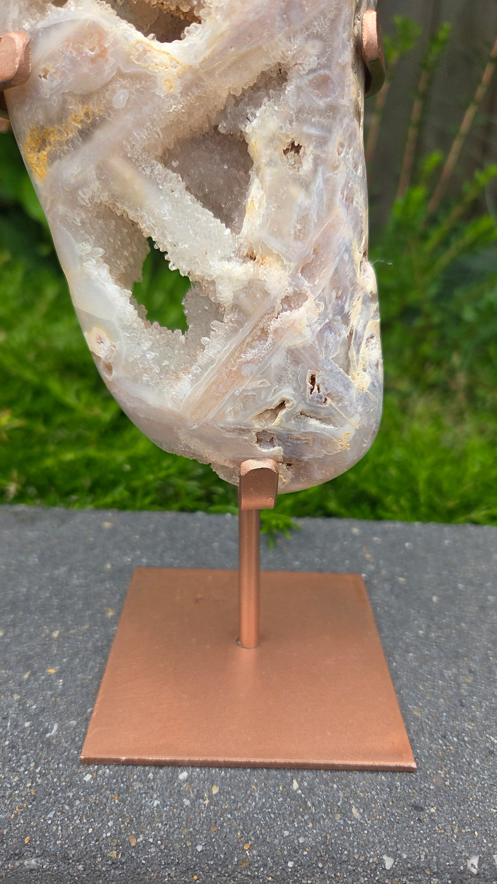 Unieke roze amethist slab