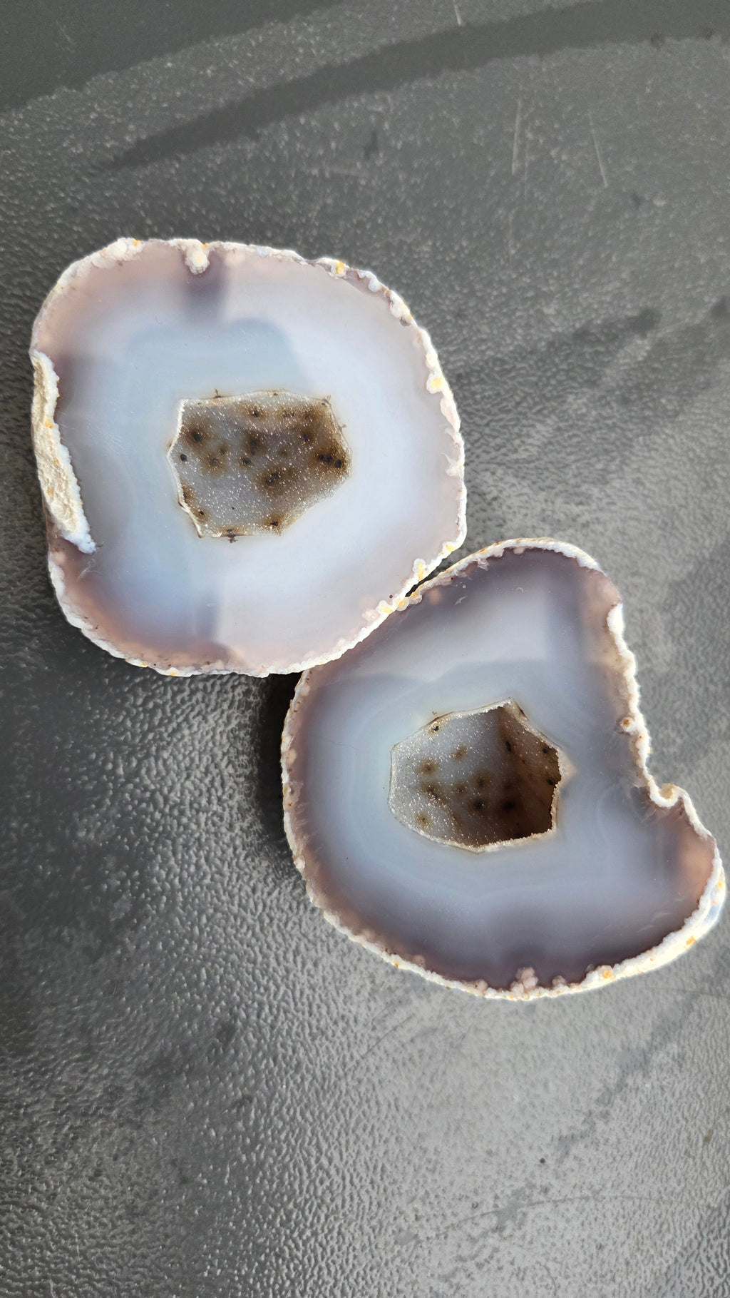Agaat geode paar
