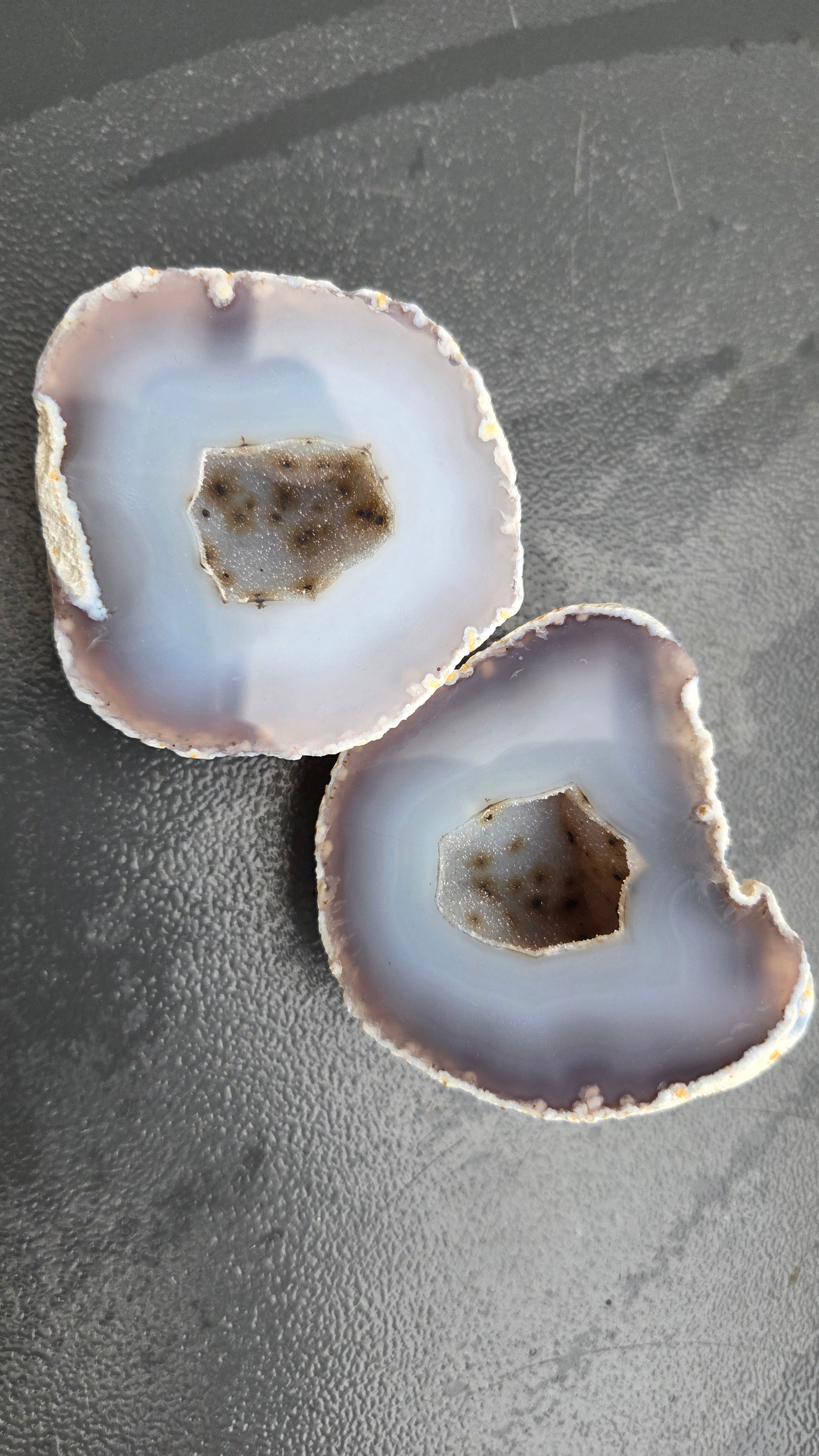 Agaat geode paar