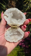Bergkristal geode doosje