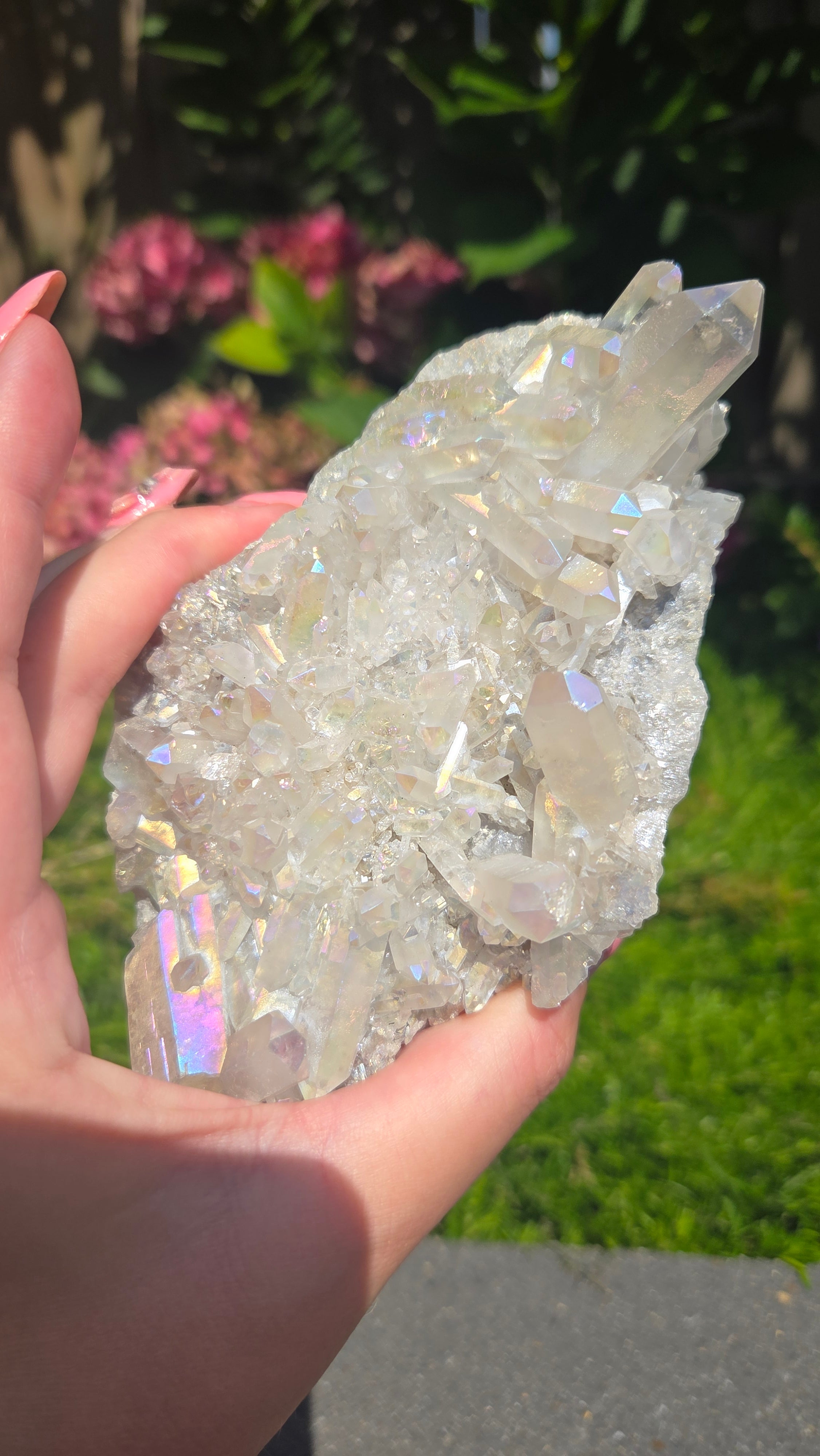 Bergkristal met aura