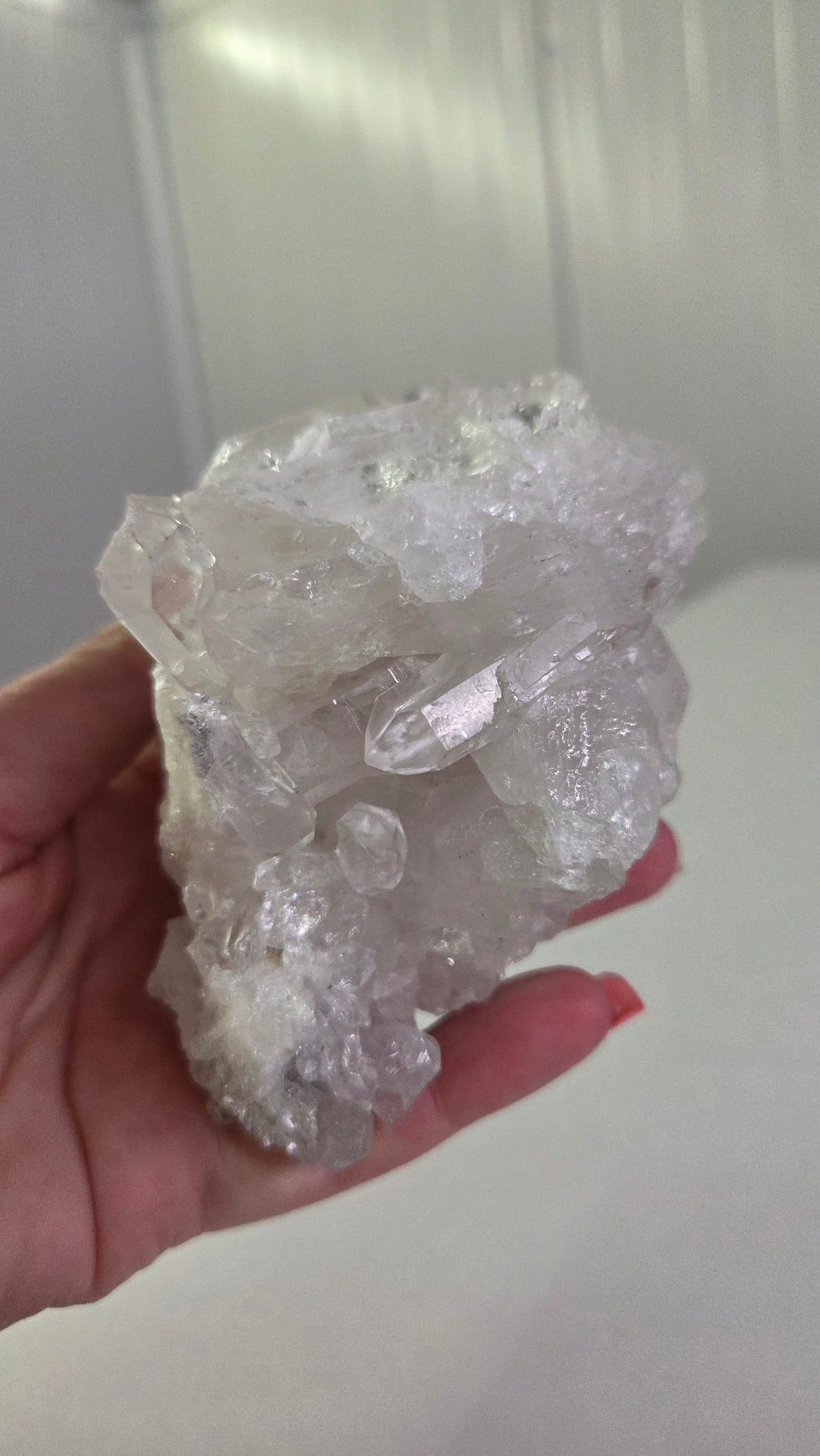 Unieke bergkristal cluster