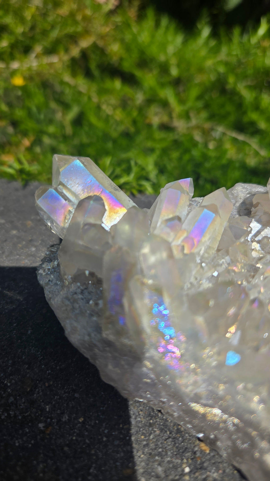 Bergkristal met aura