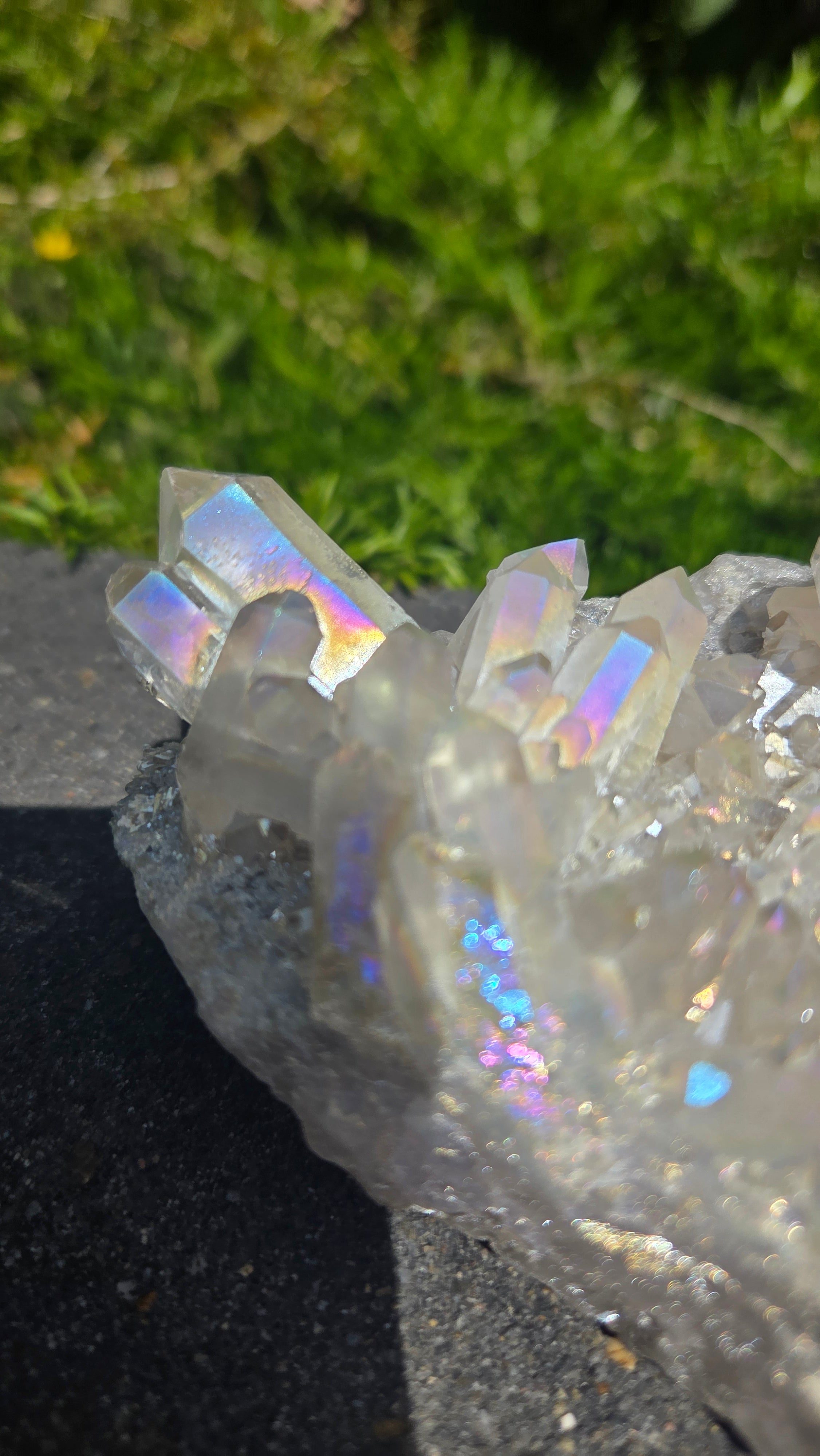 Bergkristal met aura