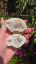 Bergkristal geode doosje