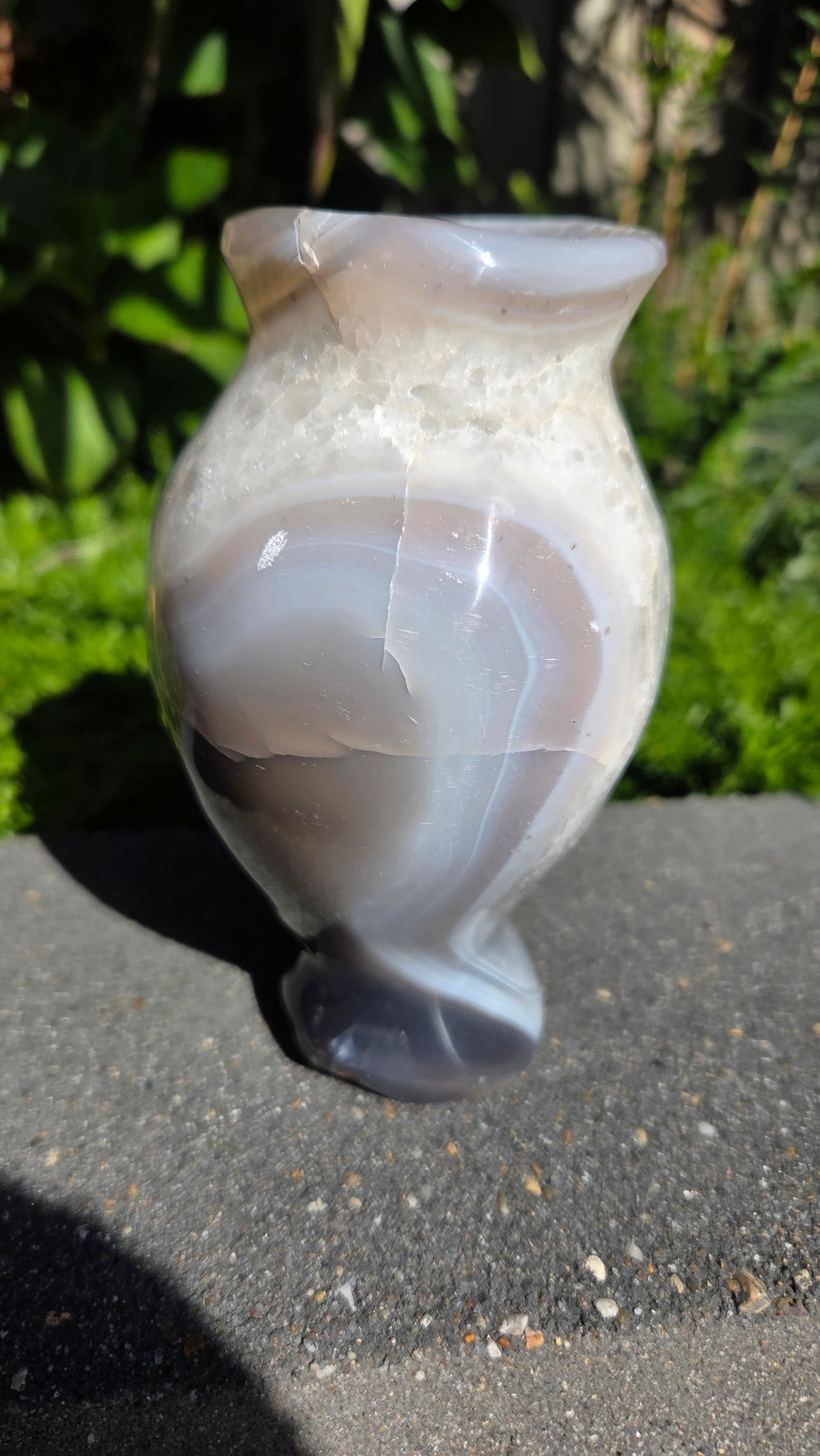Zeldzame agaat/amethist vaas