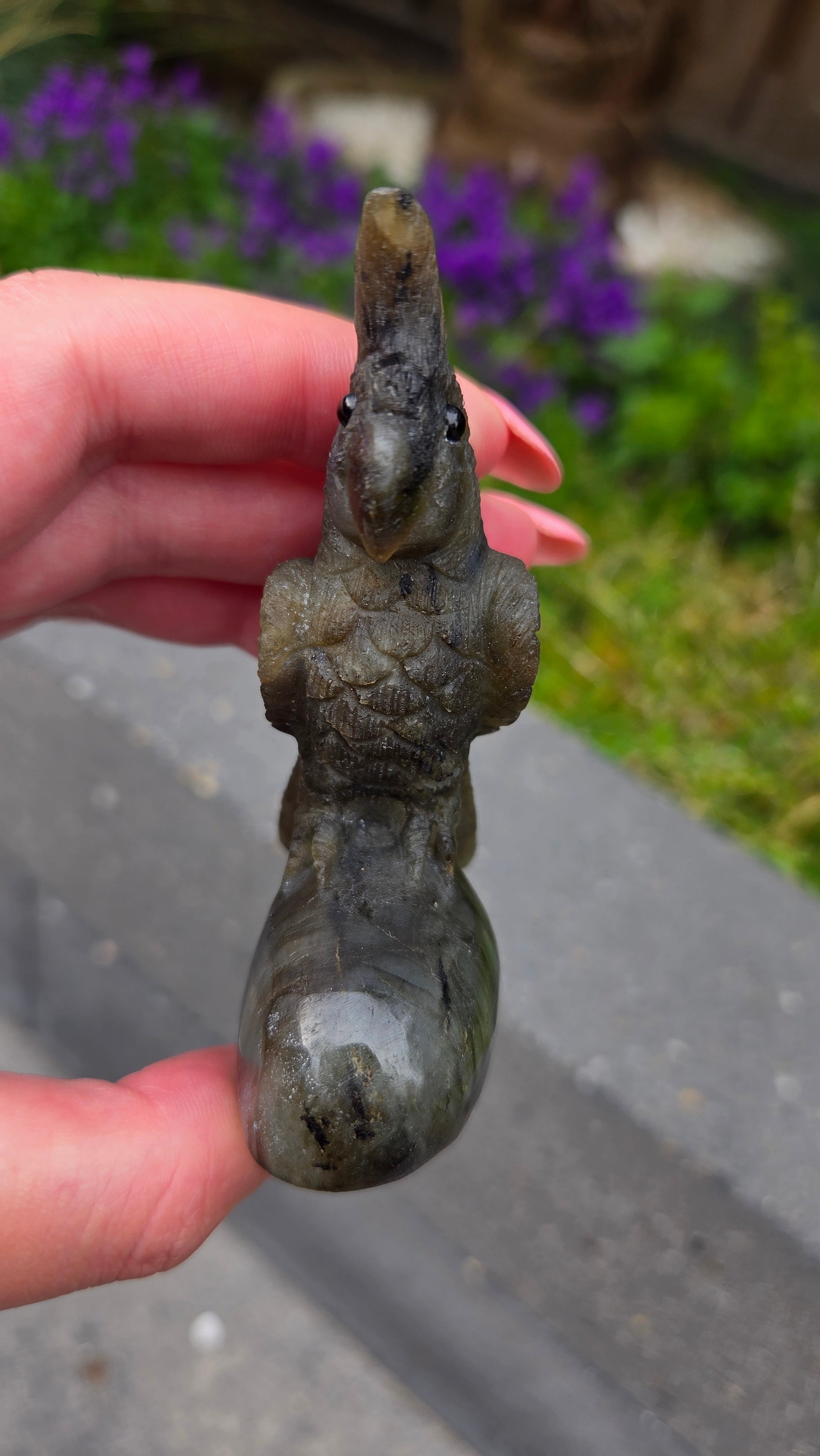 Unieke labradoriet carving