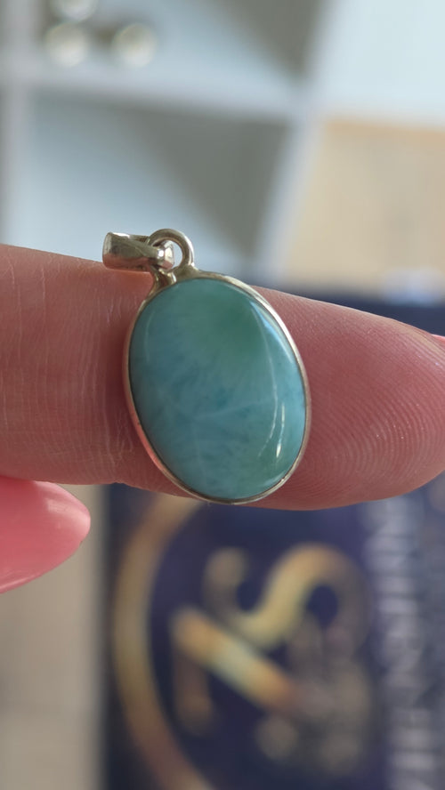 925 zilveren hanger Larimar