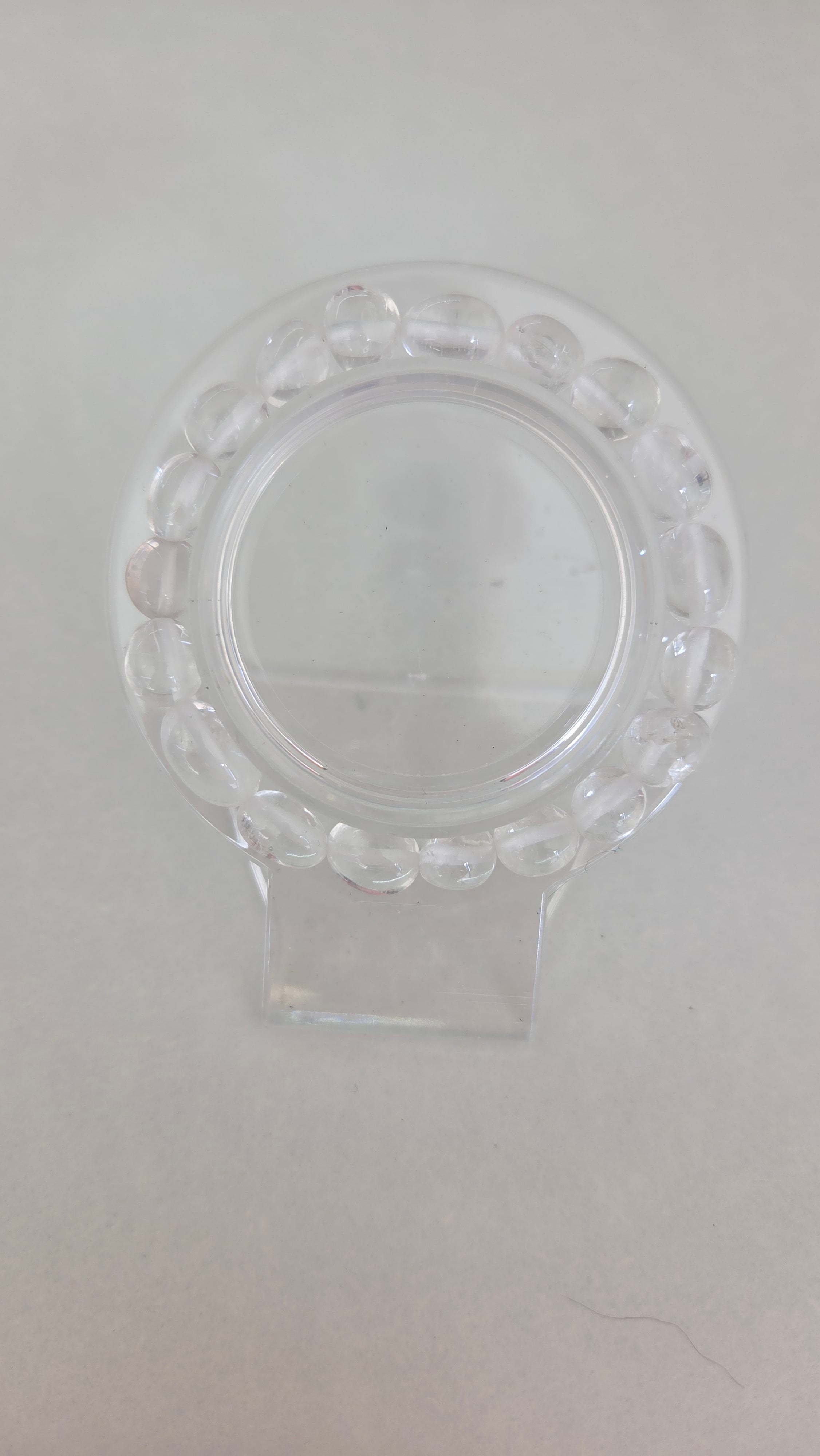 Bergkristal trommelsteen armband
