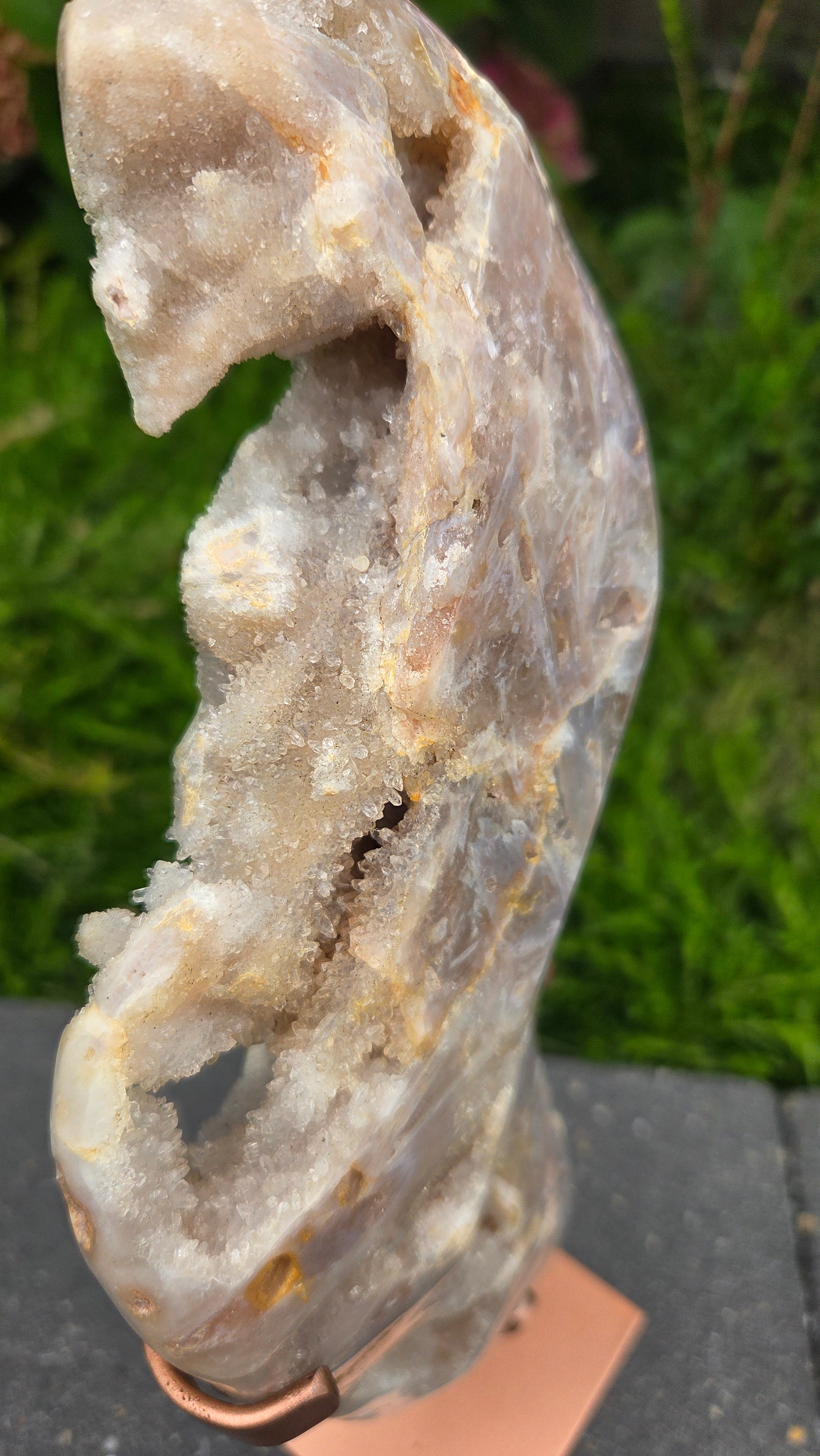 Unieke roze amethist slab