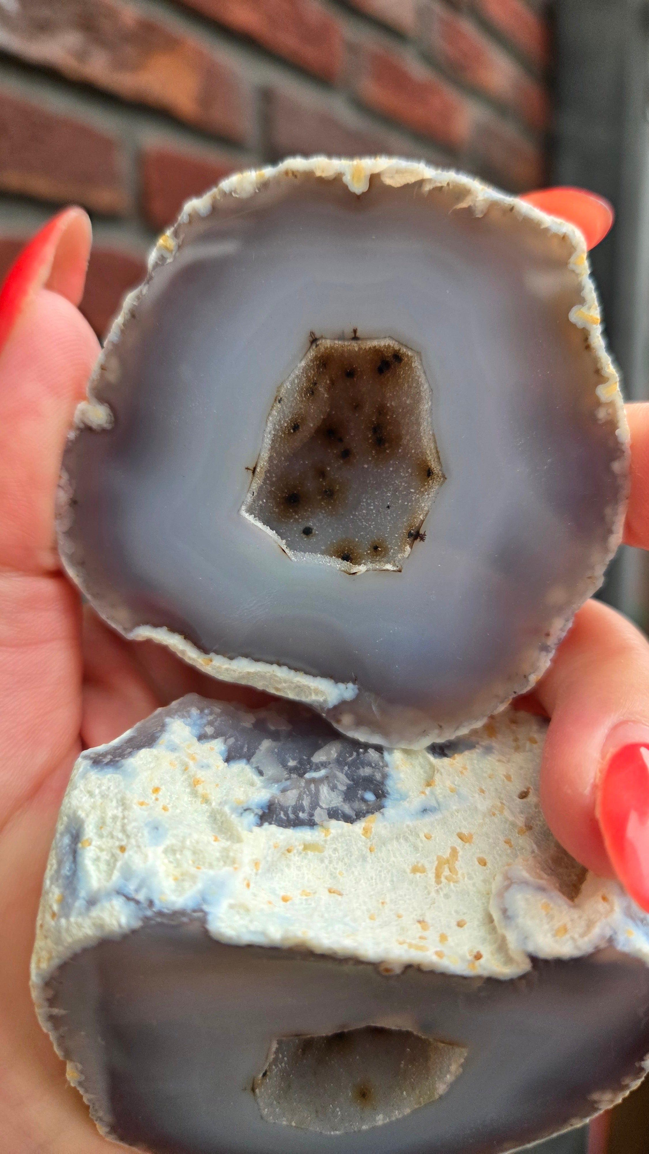 Agaat geode paar
